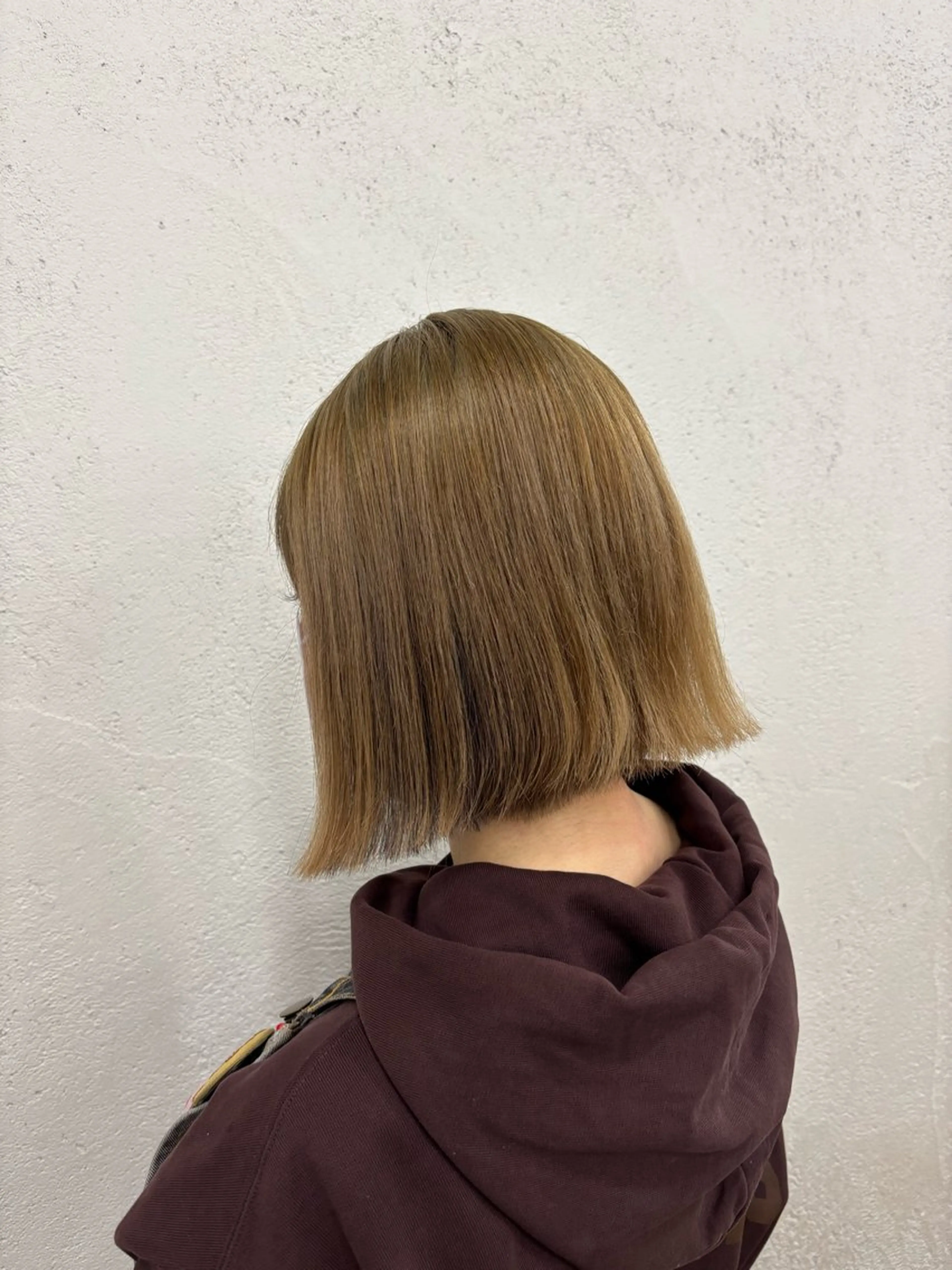ミディアム ボブ 🍑メンズカット 透明感カラーもえ🍑のヘアスタイル