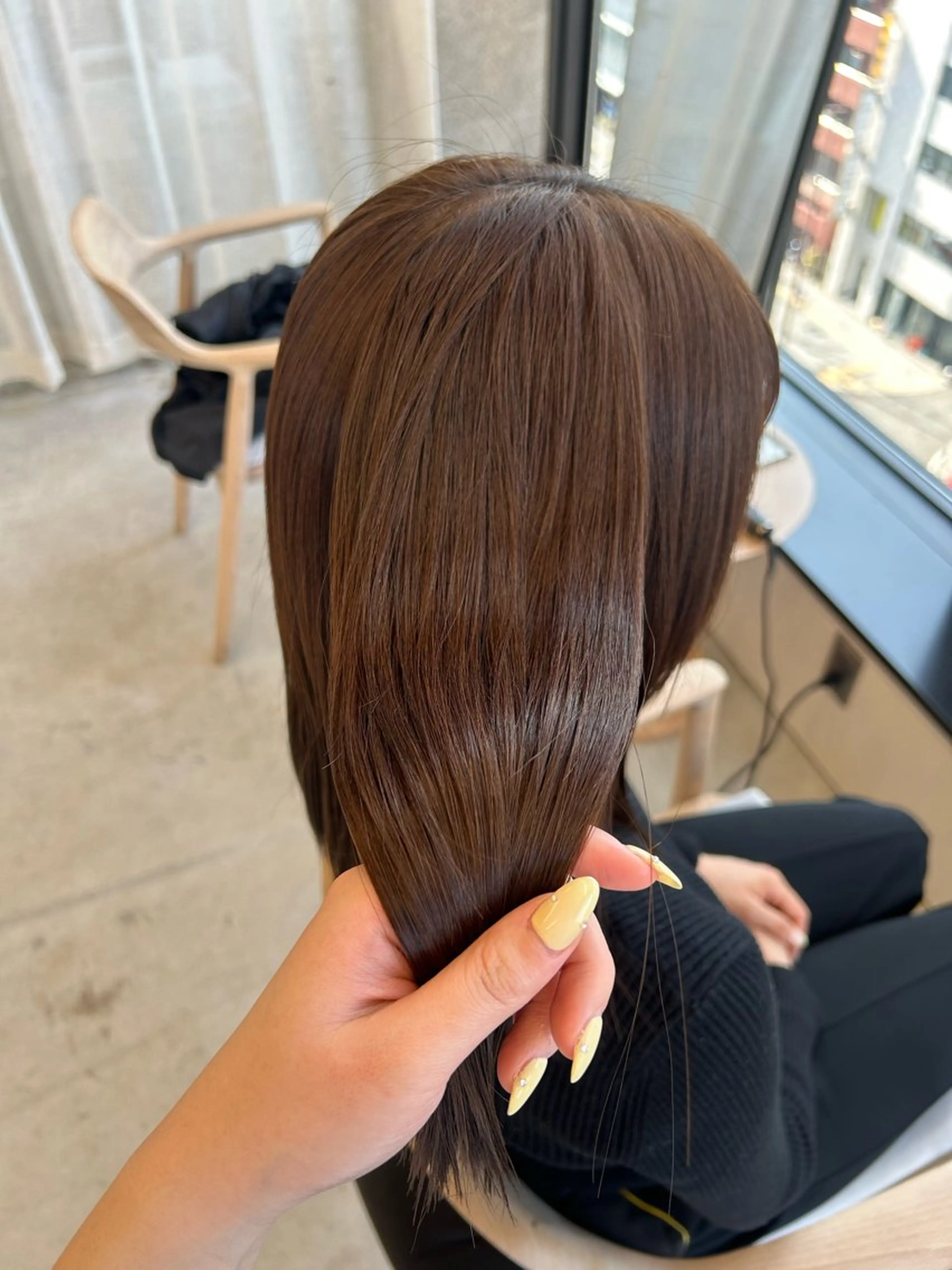 セミロング ヘアカラー トリートメント SiLO Yukinaのヘアスタイル