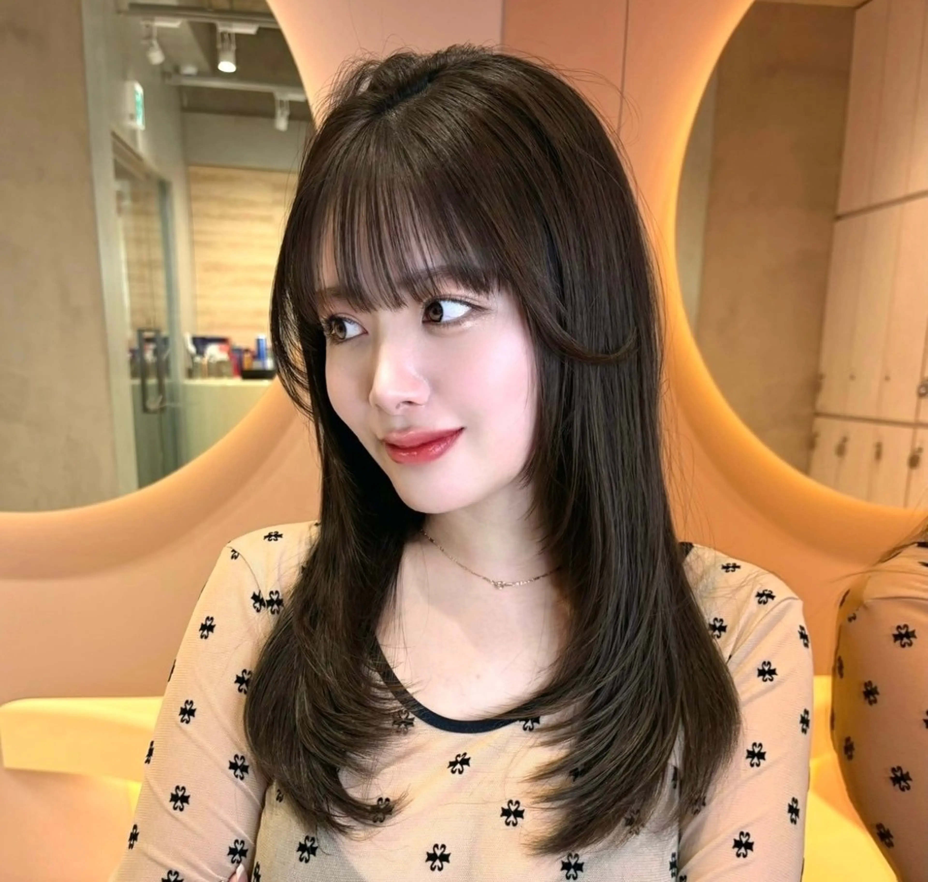 セミロング レイヤーカット ボブ/縮毛矯正/美髪 髪質改善/大和田拓夢のヘアスタイル