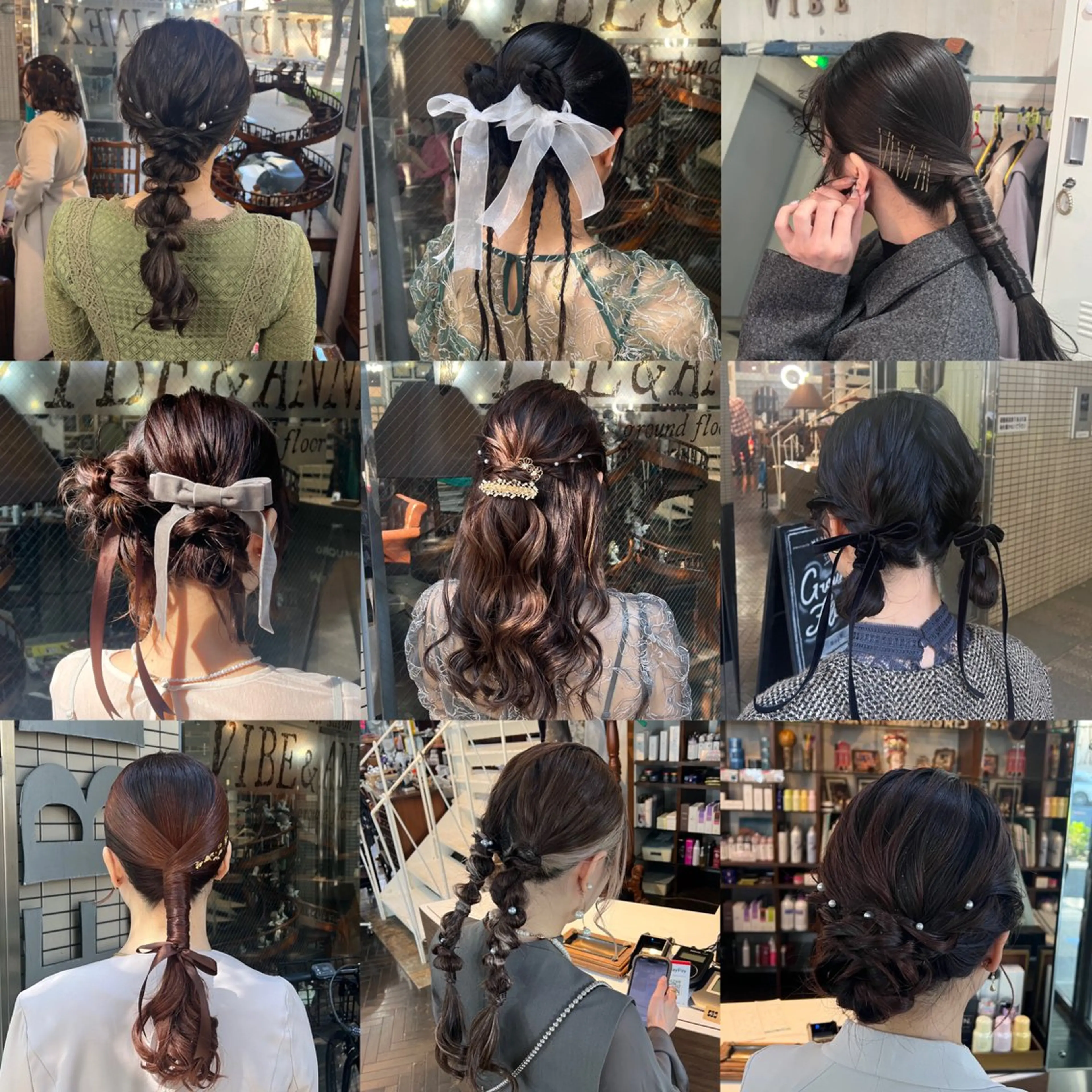 ヘアセット(パールピン・ラメスプレー付き)の写真