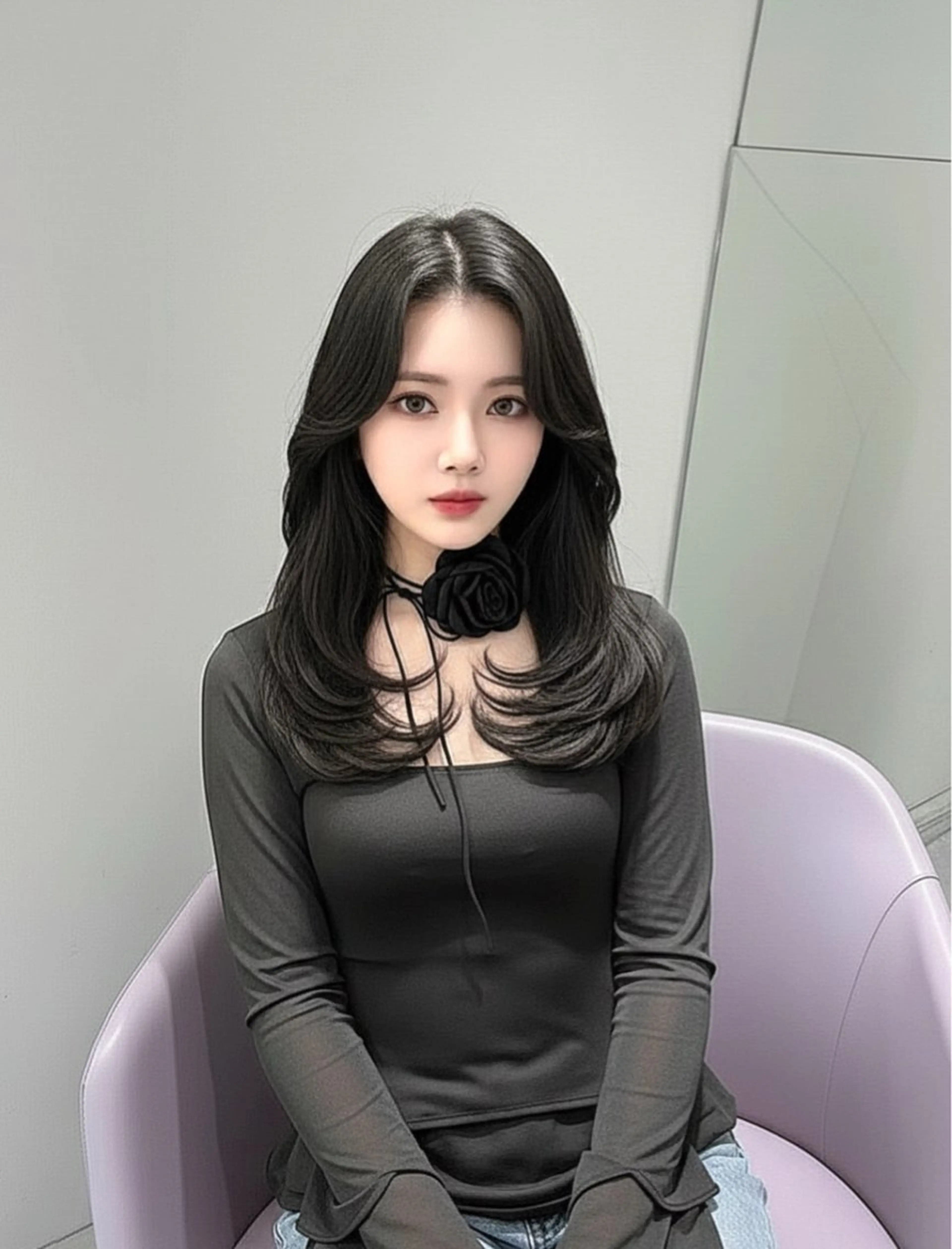 ロング カラー カット ヘアカラー トリートメント 韓国ヘア/髪質改善 TAKAHIROのヘアスタイル