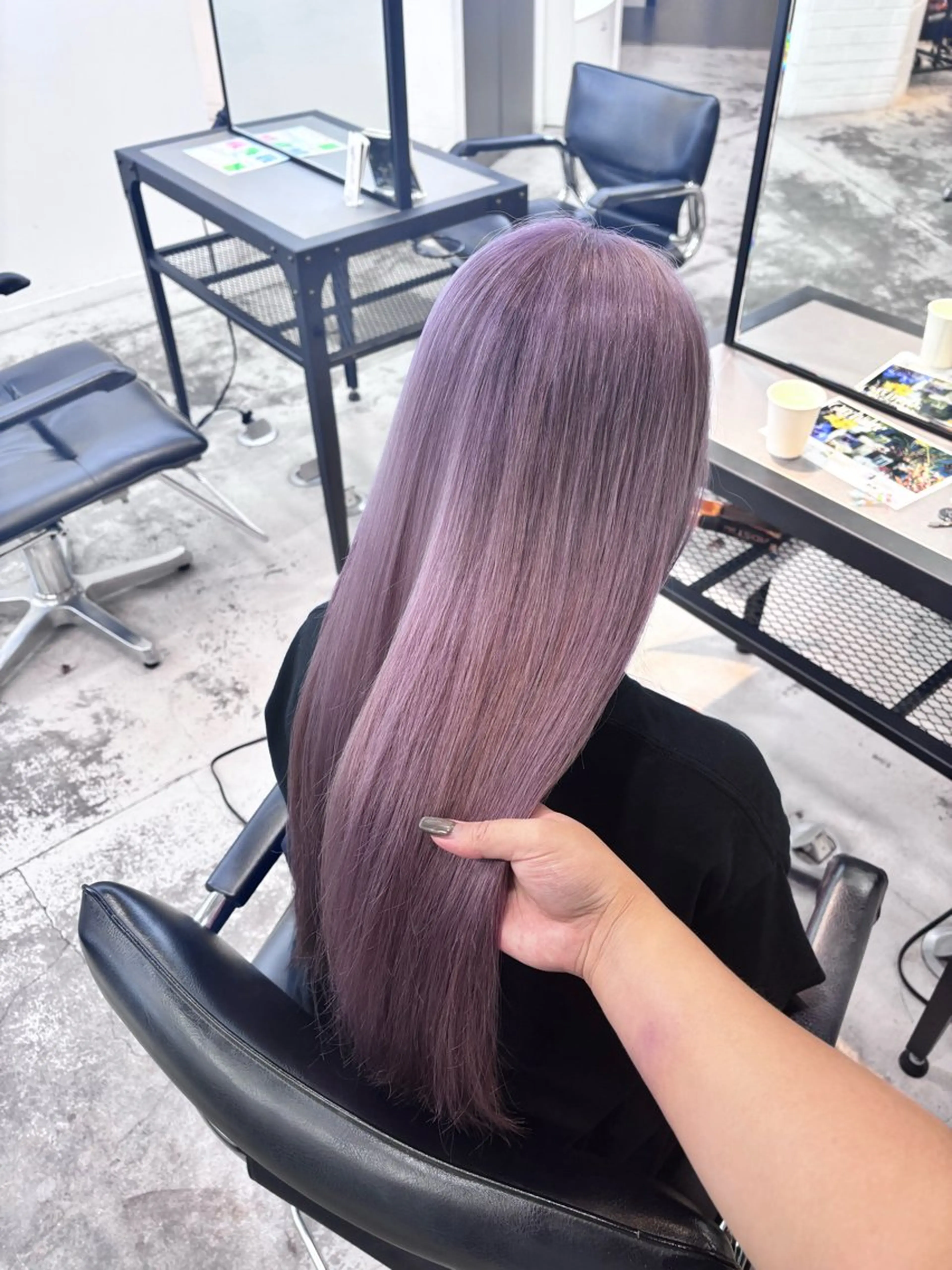 セミロング カラー ヘアアレンジ 🎀モテ暖色× エクステ🎀あかりのヘアスタイル