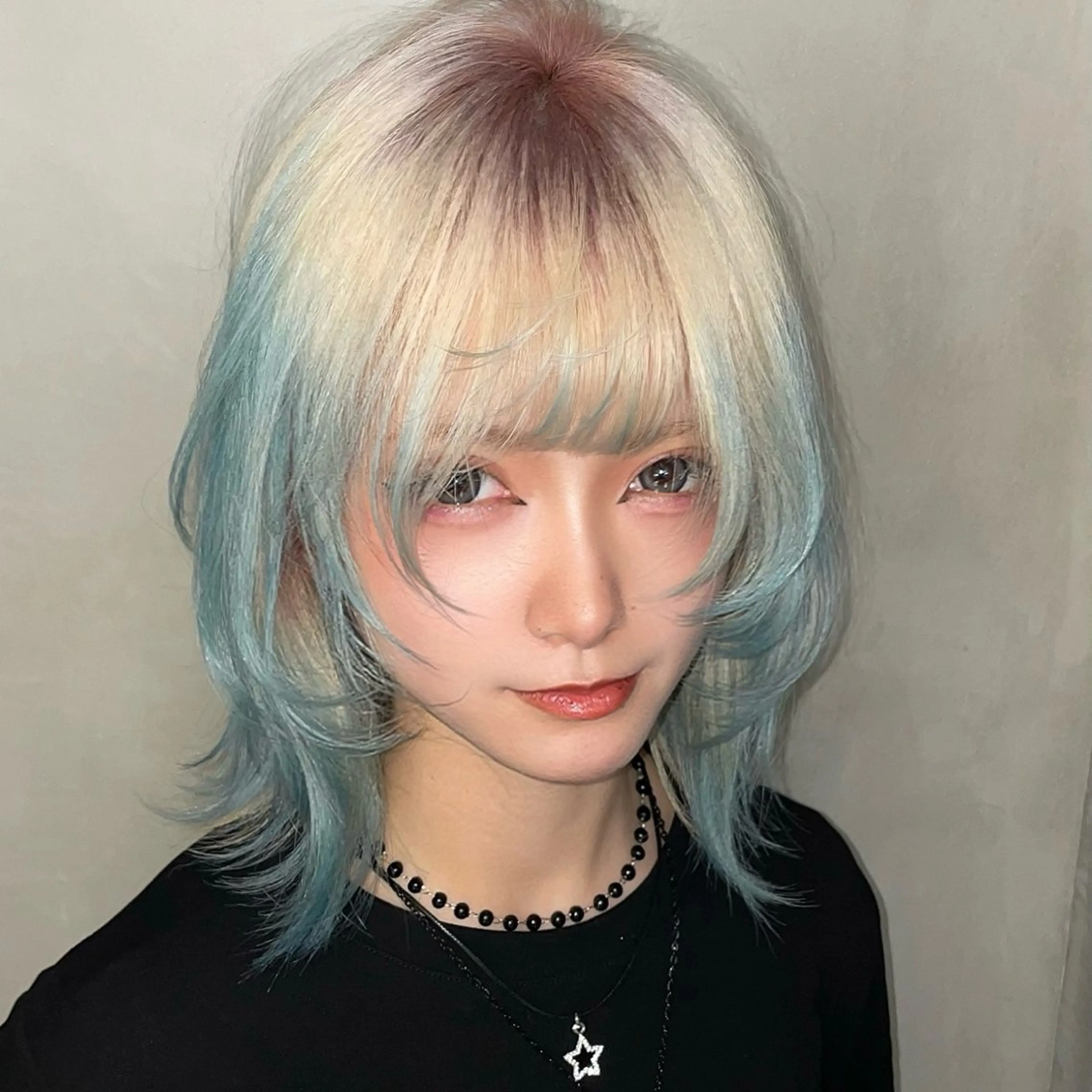 ミディアム カラー カット ヘアカラー 🍭ハイトーン/レイ ヤーカット🍭チャンのヘアスタイル