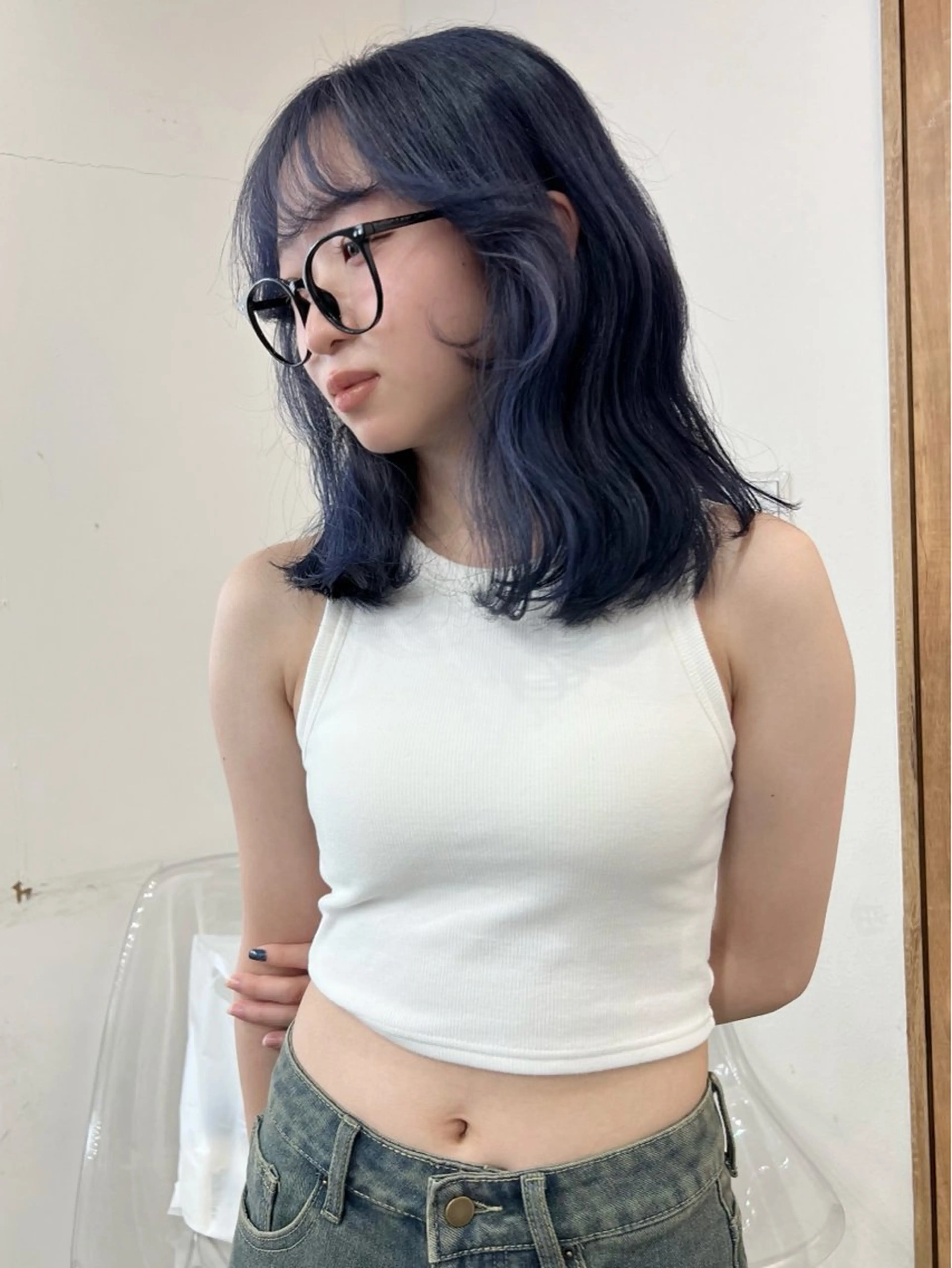 ミディアム いざわりお /梅田/ブリーチのヘアスタイル