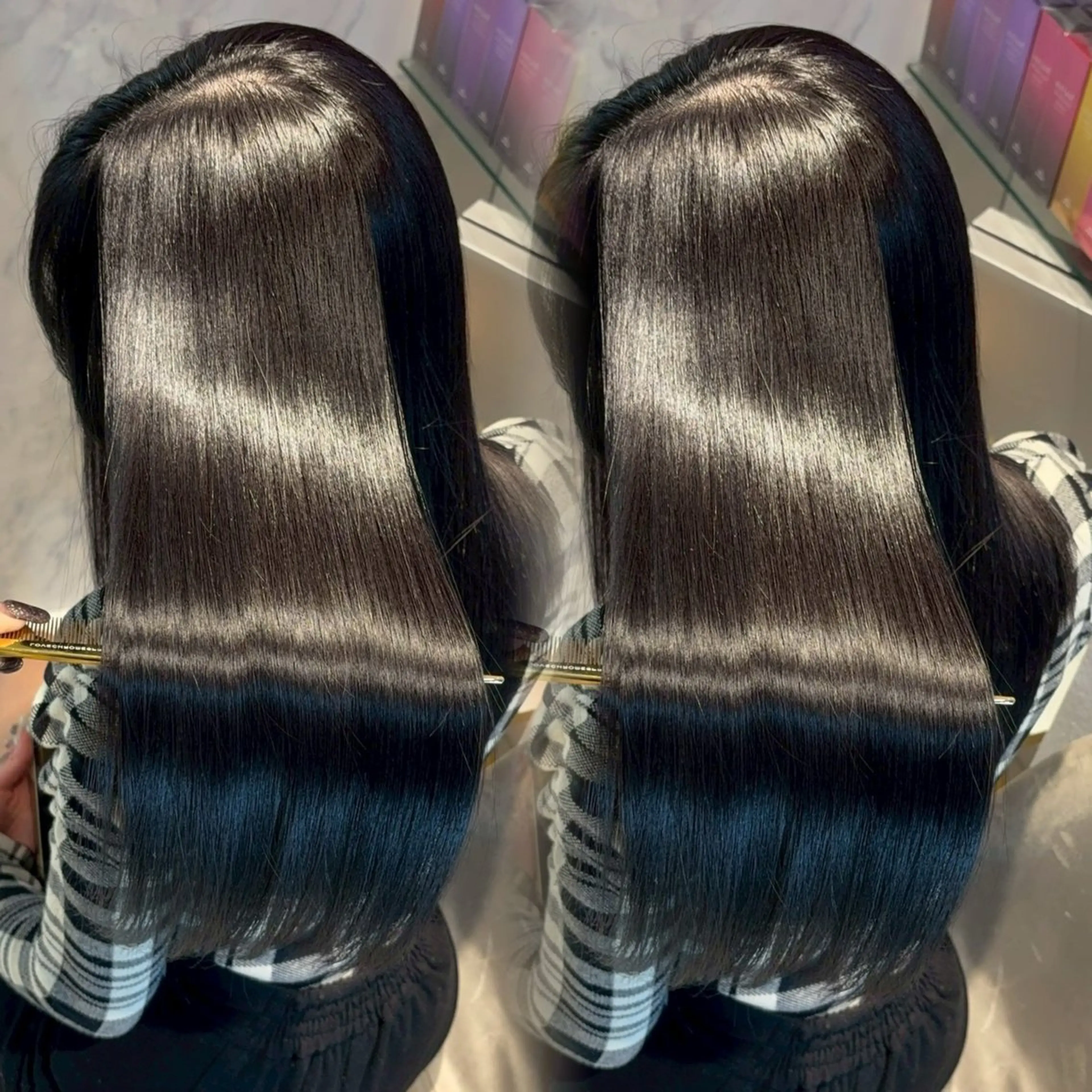 セミロング カラー カット 縮毛矯正 トリートメント 髪質改善/美髪矯正 艶髪/Takutoのヘアスタイル