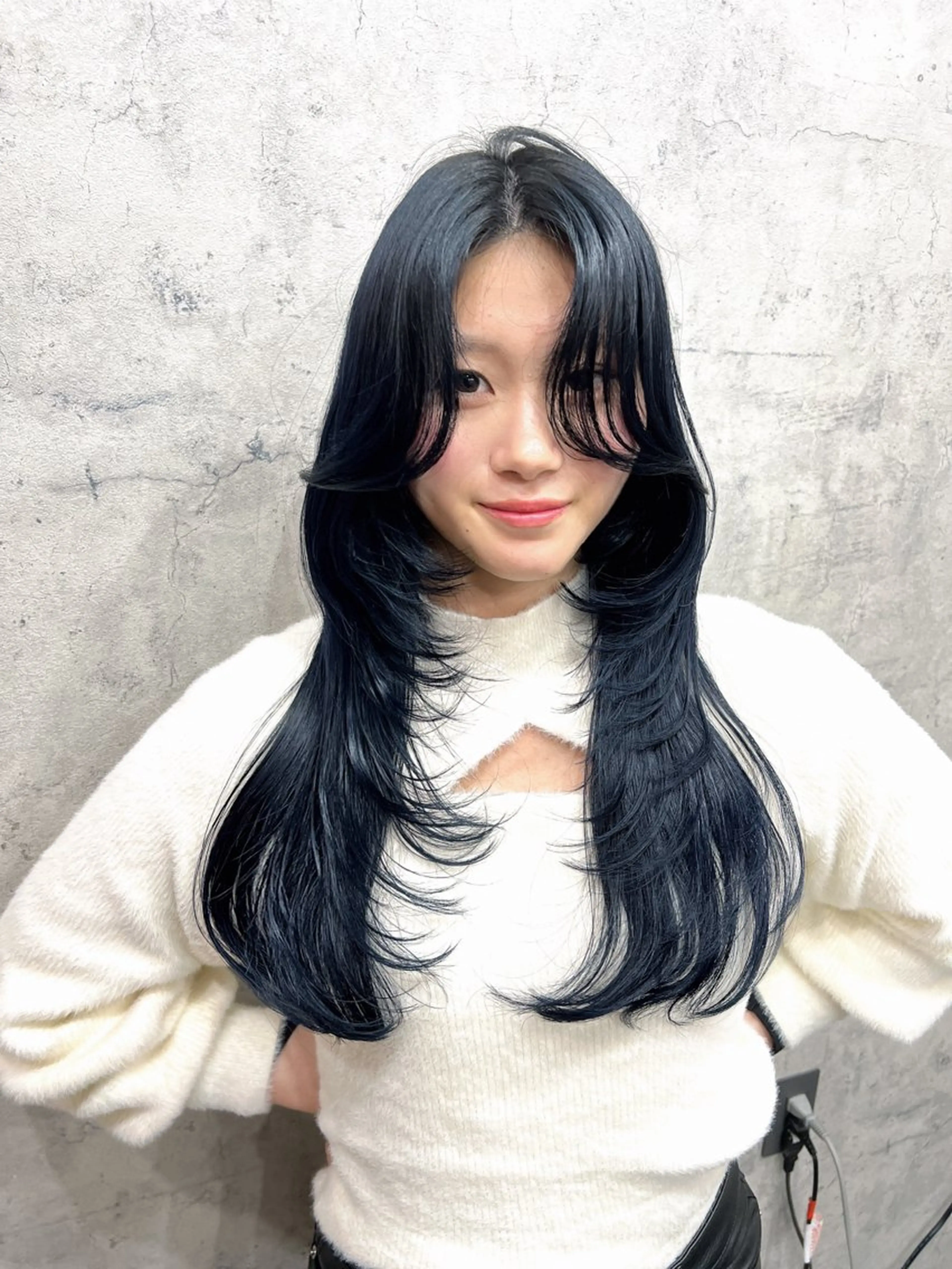 ロング 韓国風ヘア レイヤーカット レイヤ ーカット大名Lay.のヘアスタイル