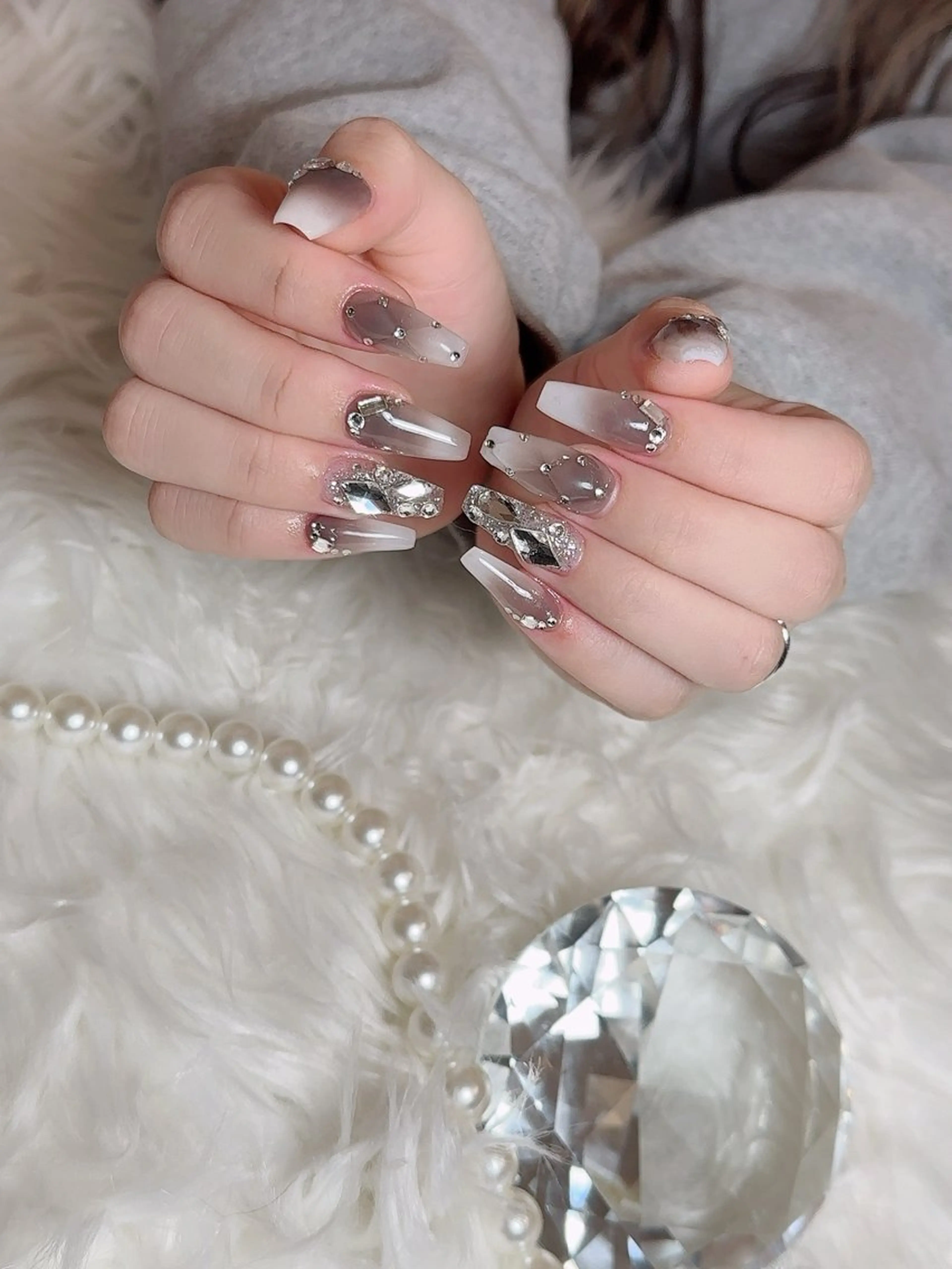 ネイル グラデーション ロングネイル スカルプネイル nail salon azuのネイルデザイン