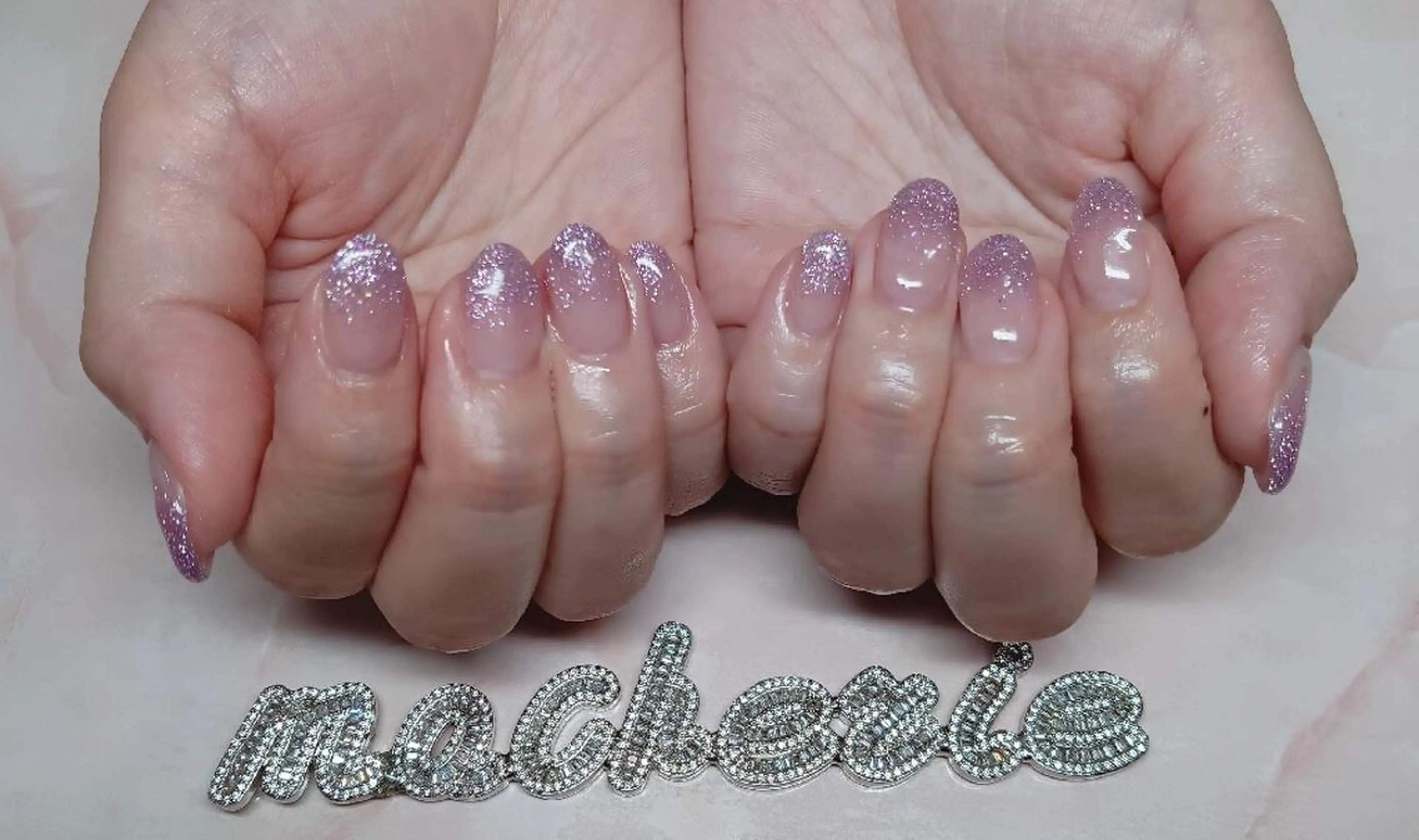 ネイル フラッシュネイル ラメ(グリッター) ラメグラデーション ハンドネイル Nail Salon macherieのネイルデザイン