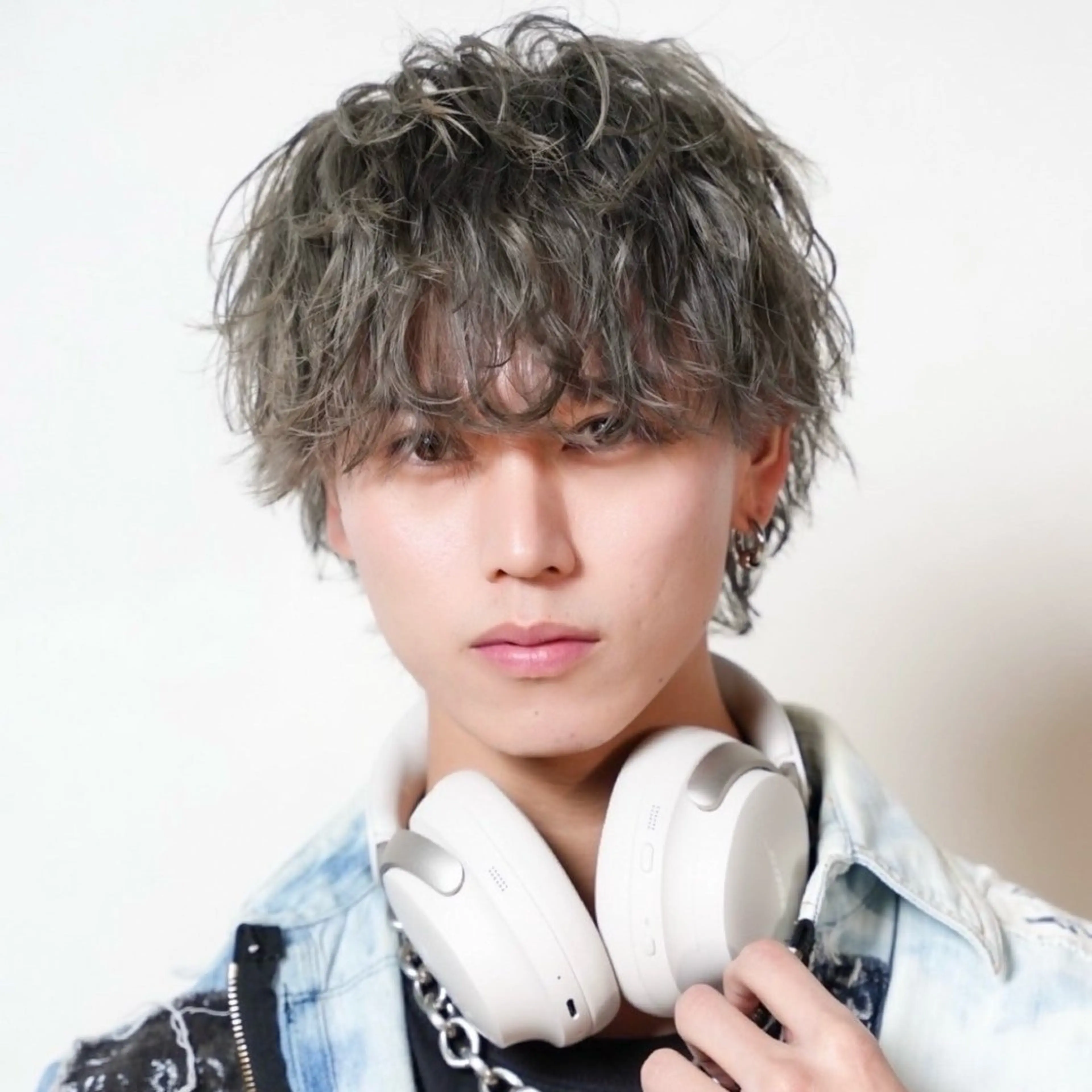 ミディアム カラー パーマ メンズ カット ヘアカラー パーマ トリートメント シースルーマッシュ/ メンズ/KYOHEIのヘアスタイル