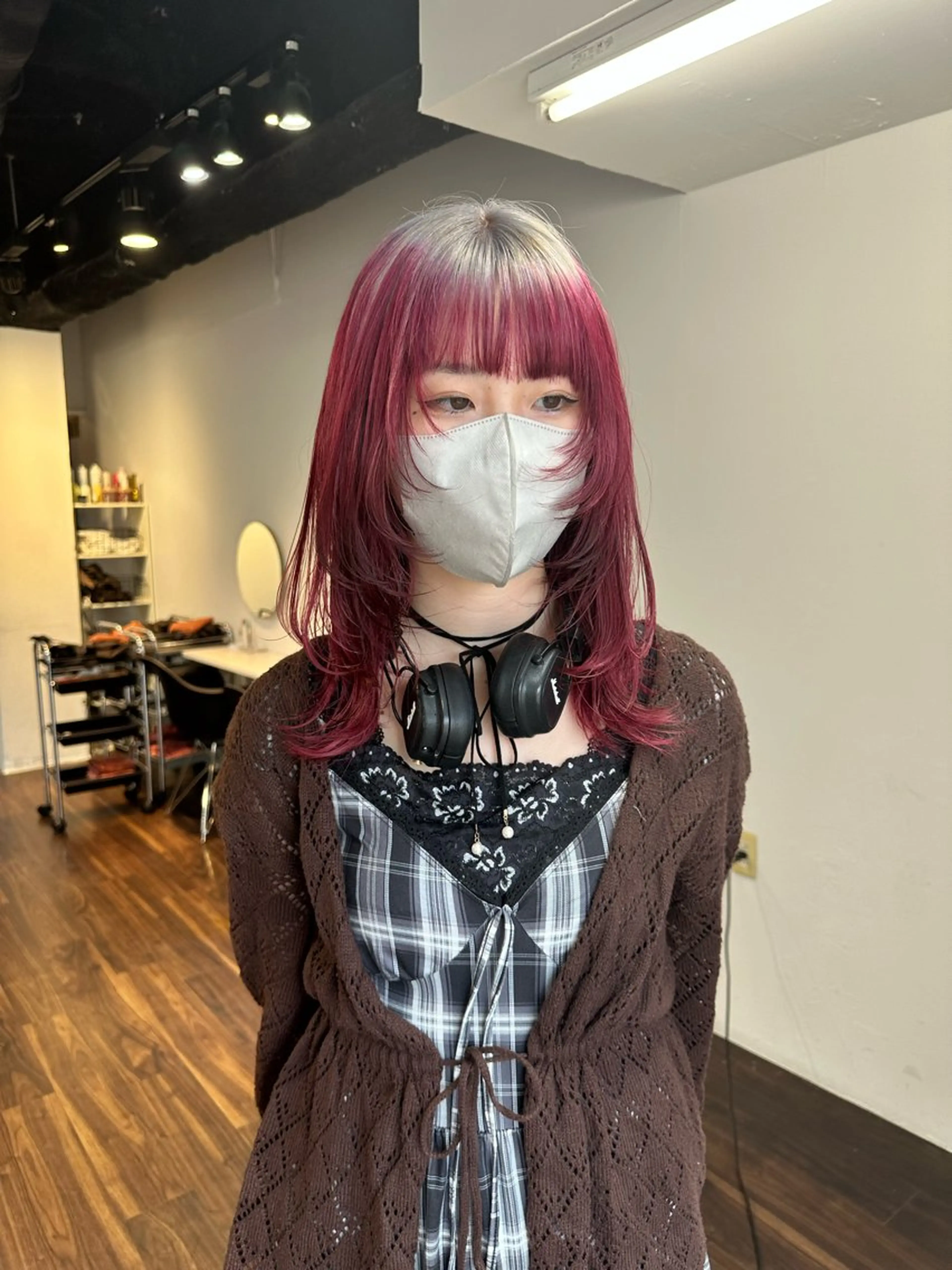 セミロング カラー カット ヘアカラー トリートメント ワンホンヘア ケラチン/Kaitoのヘアスタイル