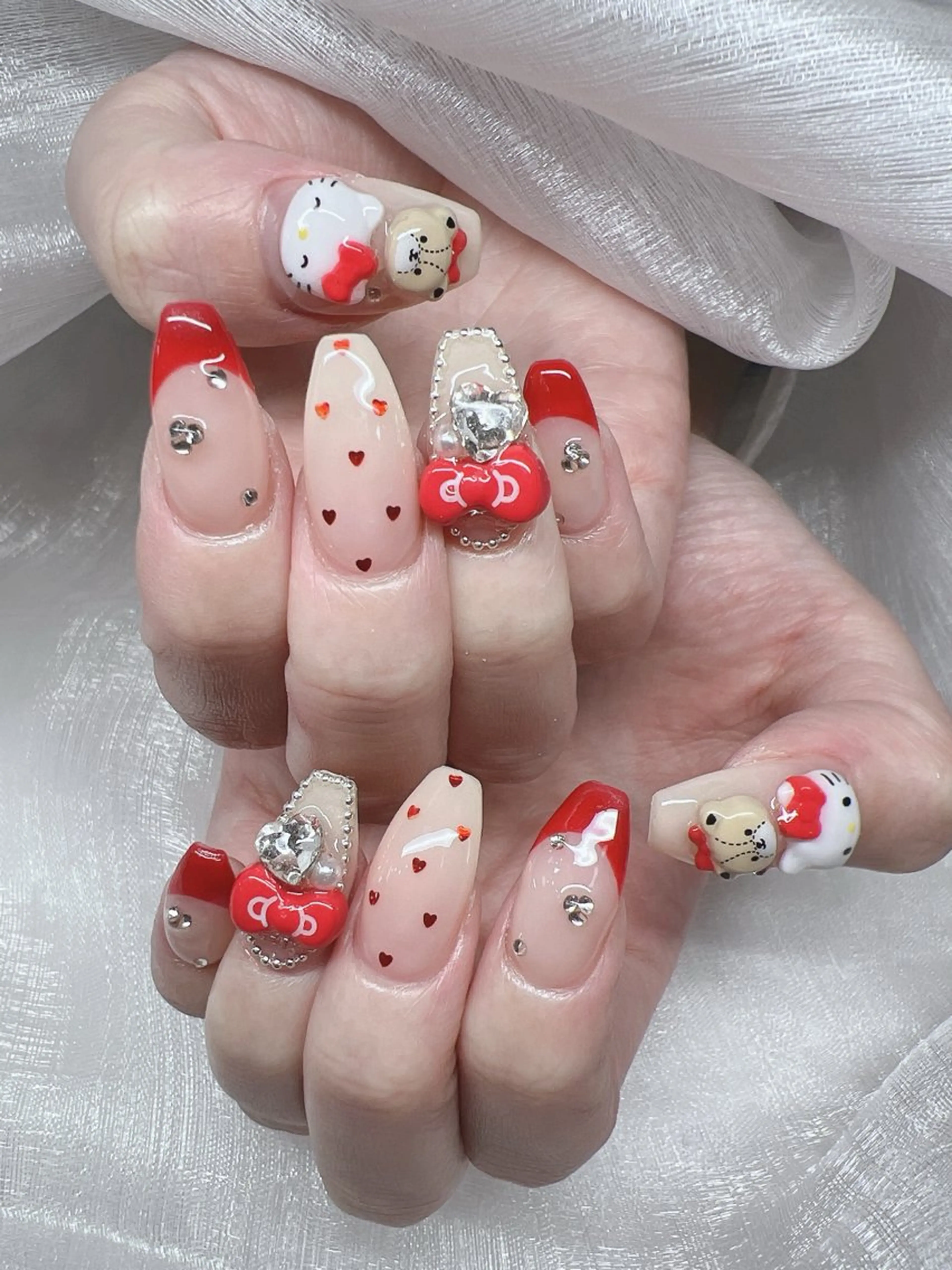 ネイル 長さ出し グラデーション キラキラネイル マグネットネイル ニュアンスネイル ハンドネイル Lee Nails チップ長さだし専門店のネイルデザイン