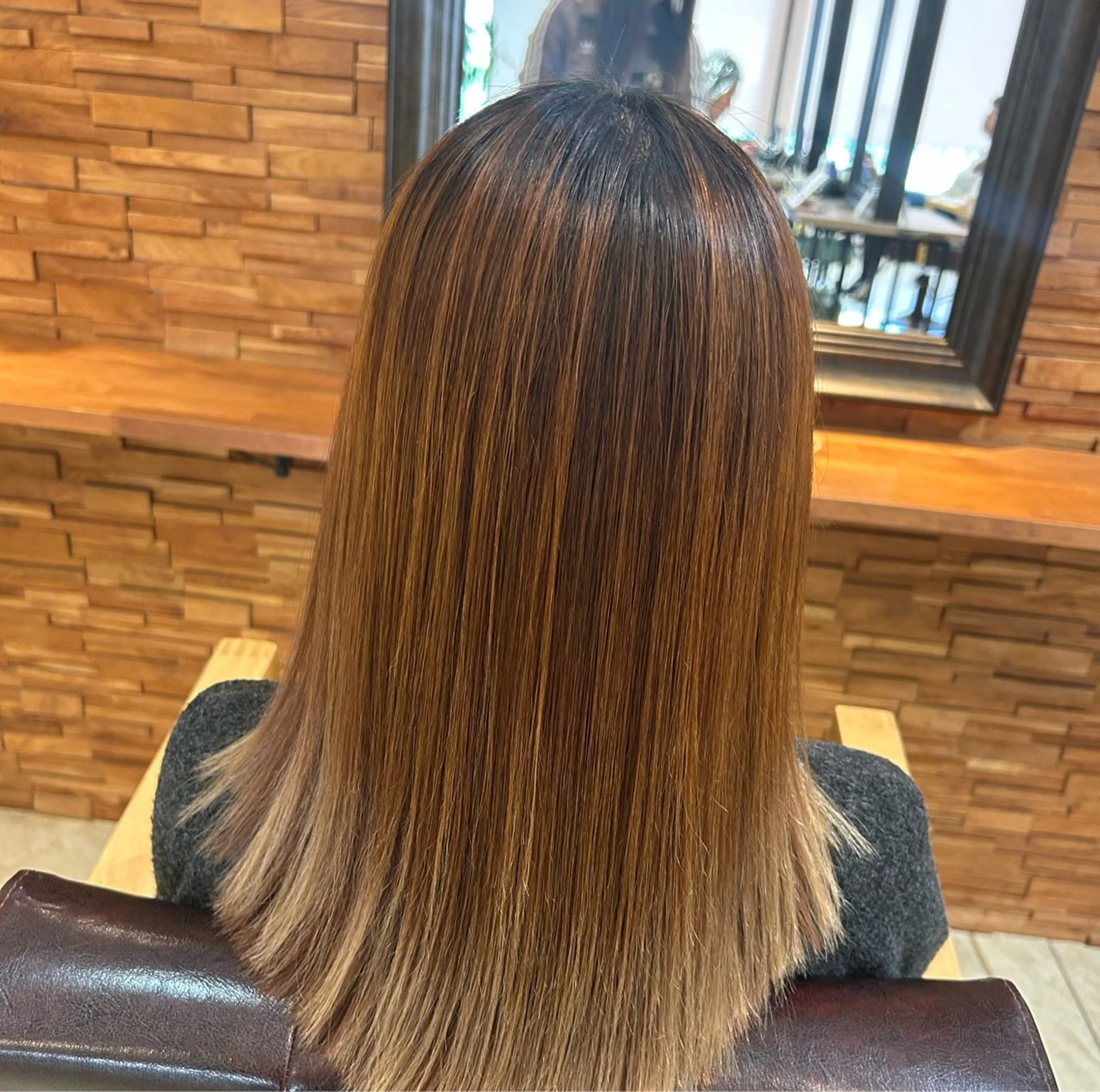 ロング カット 縮毛矯正 海外ヘア/透明感ヘア 湘南台/hinakoのヘアスタイル