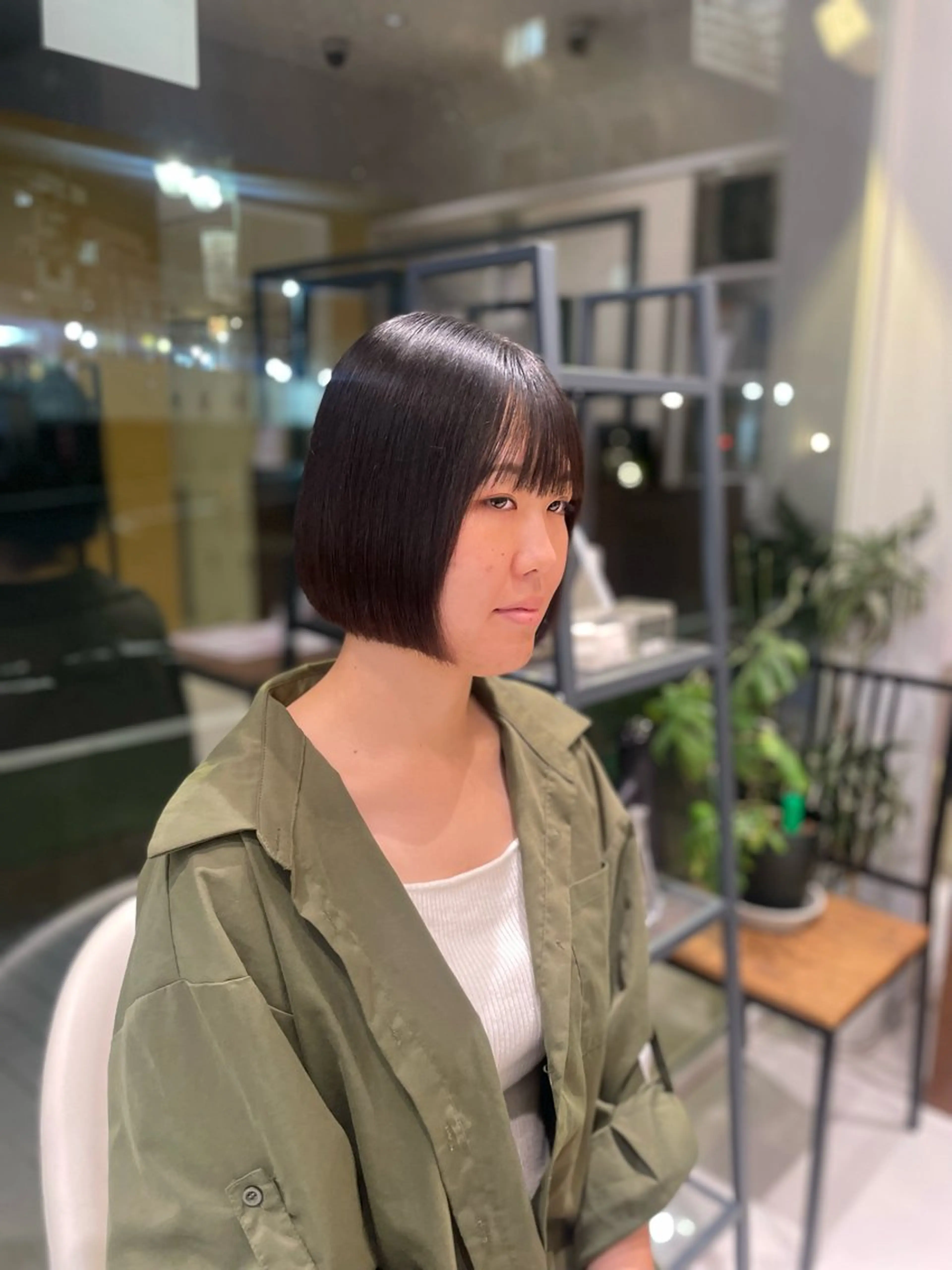 ミディアム 切りっぱなしボブ ボブ 🌷ヘアメイク美容師 Yuka🌷のその他イメージ