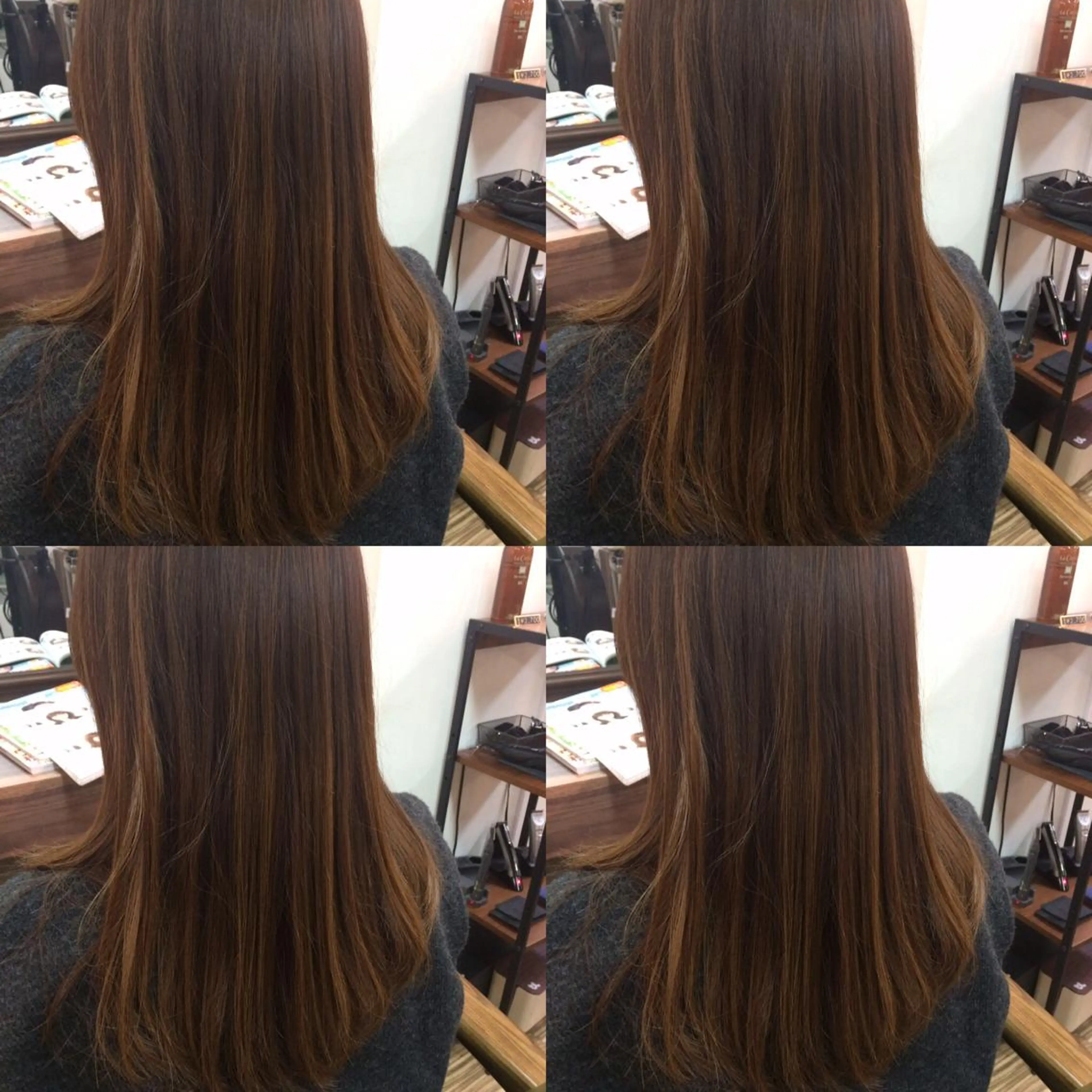 ミディアム セミロング カラー ハイライトカラー ハイライト トリートメント This所属・🟦髪質改善6年 💊YAMAMOTOのヘアスタイル