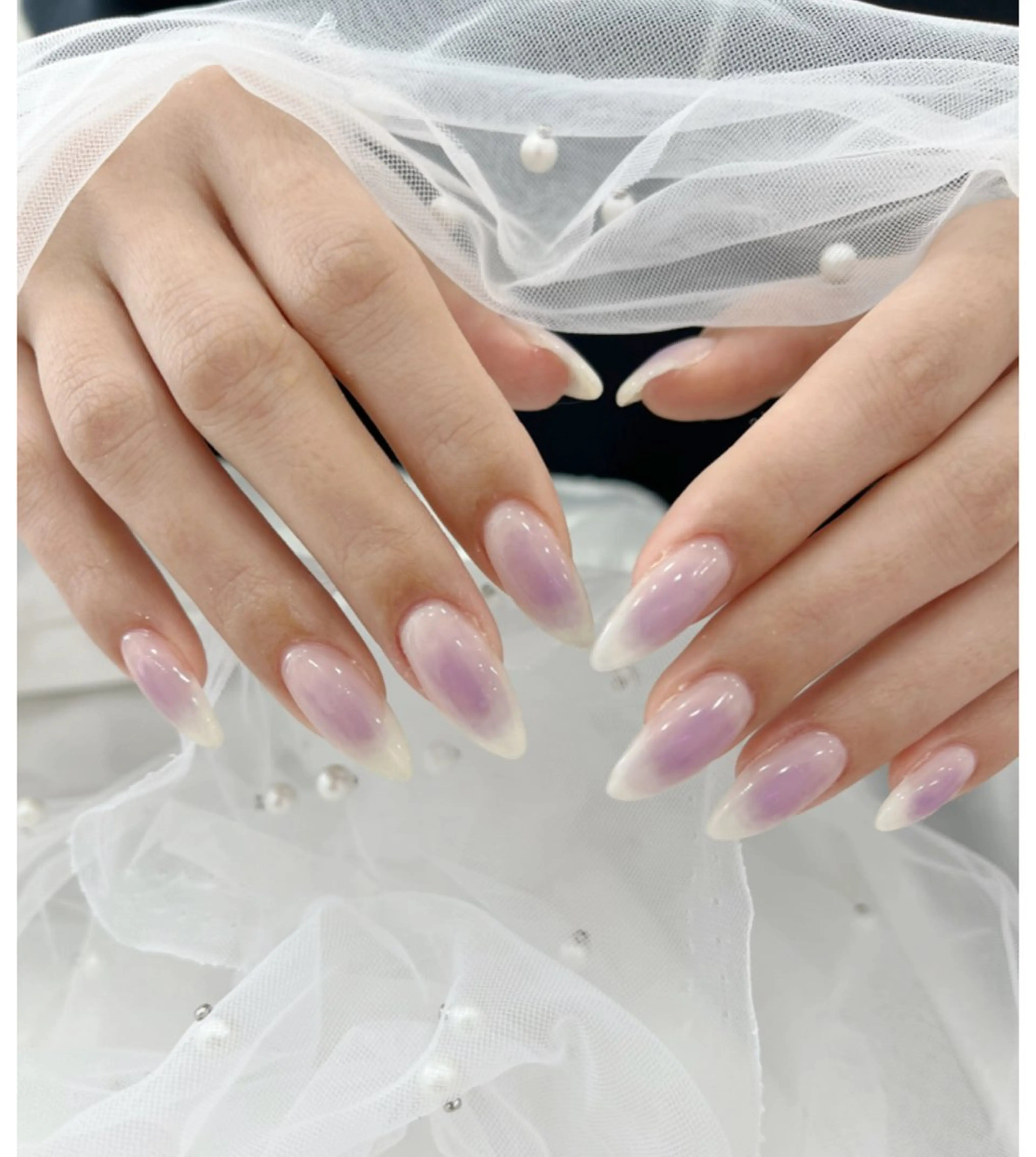 ネイル 長さ出し フットネイル ジェルネイル 韓国ネイル マグネットネイル #Amin所属・#Amin nail salonのネイルデザイン