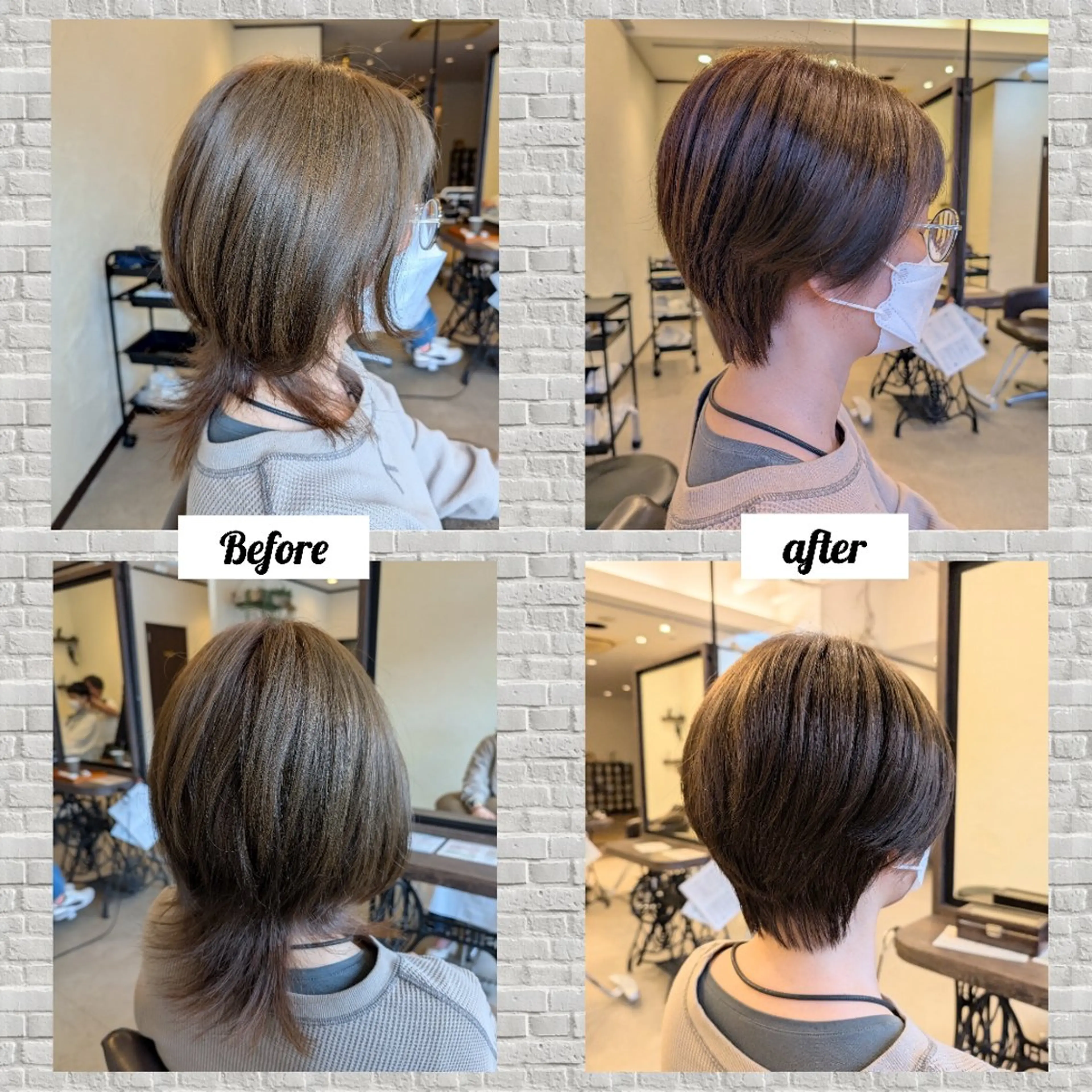 カラー ショート カット ヘアカラー 吉田 彩のヘアスタイル