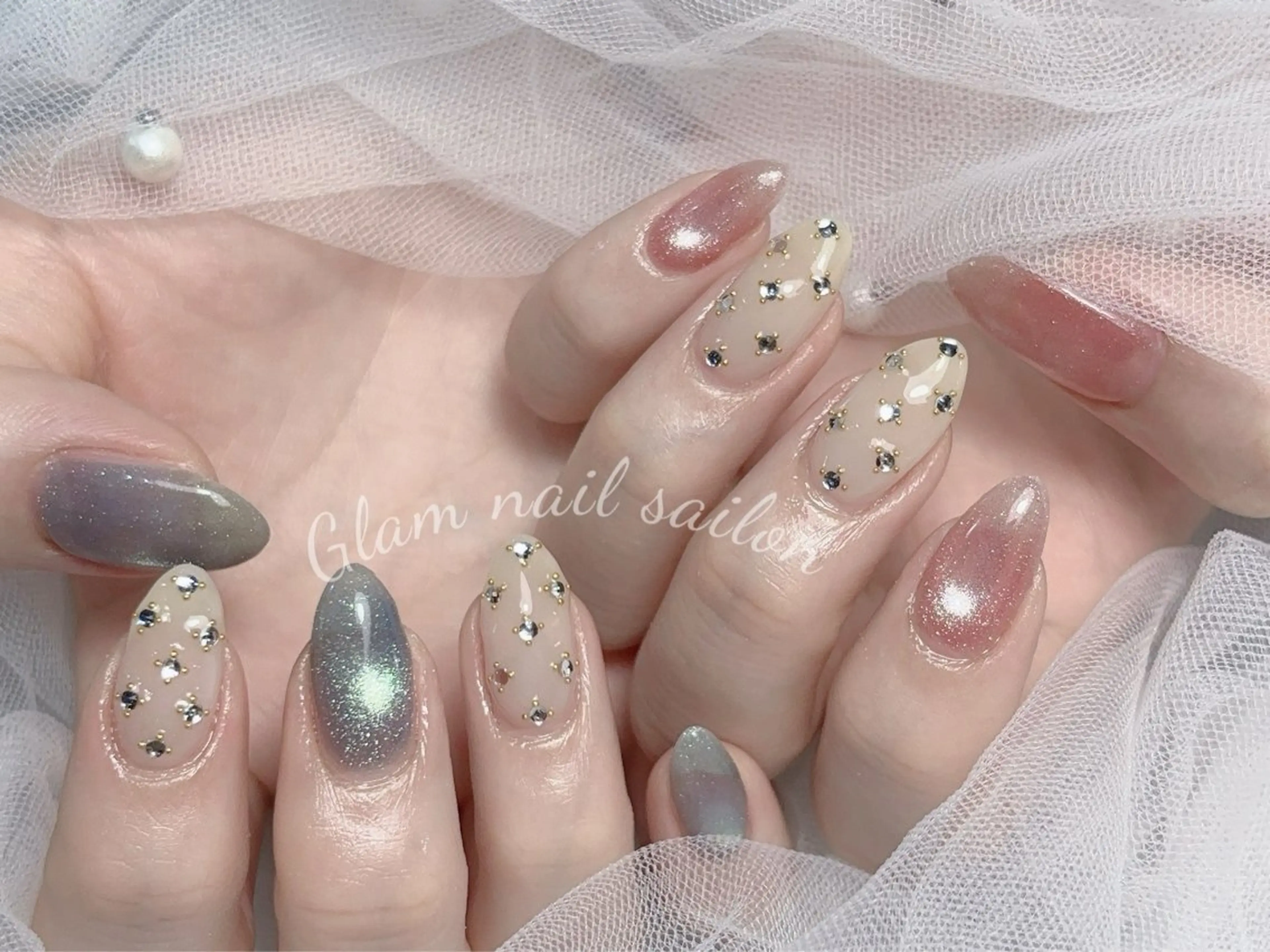 ネイル エツメ💅 長さだし🎀デザインのネイルデザイン