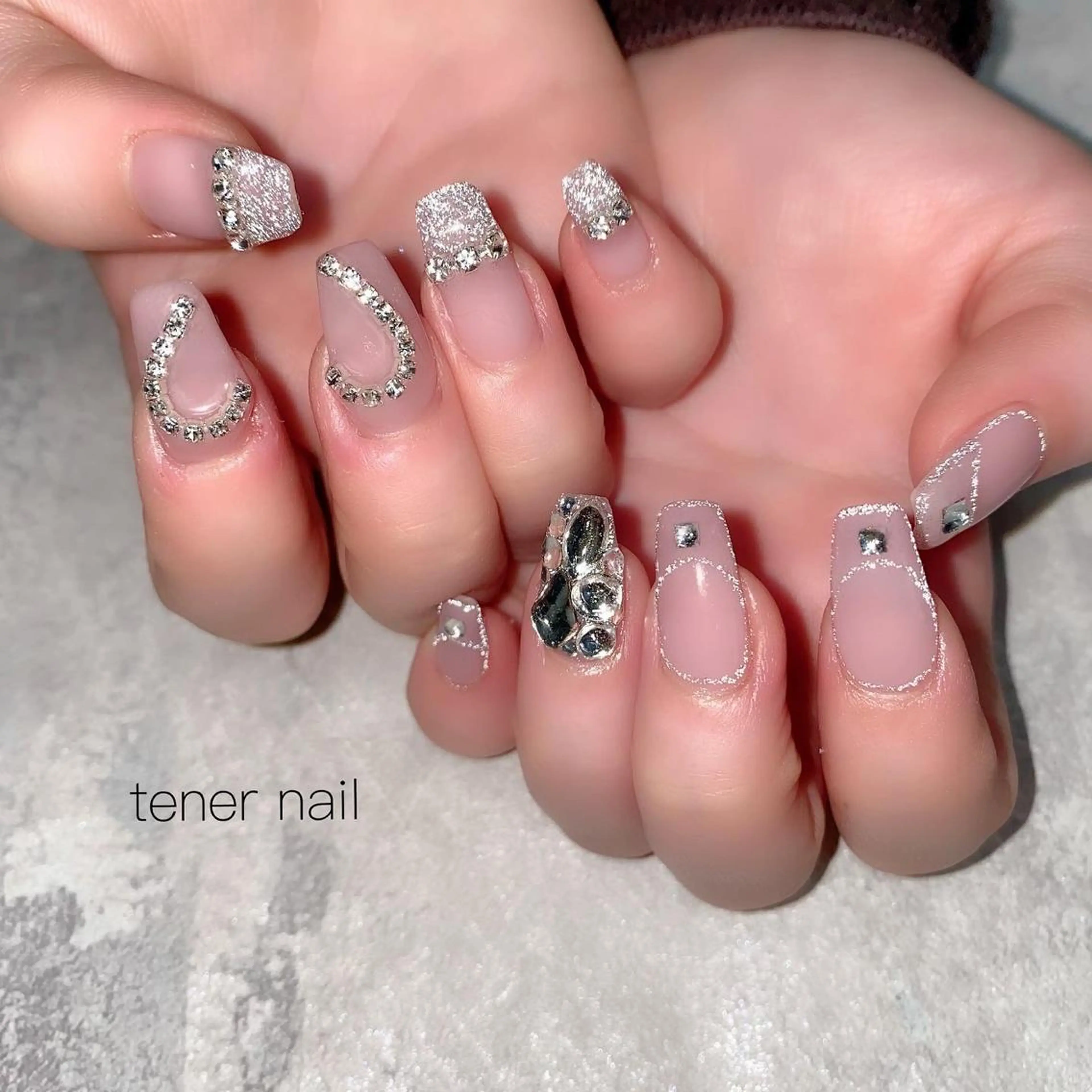 ネイル フラッシュネイル ハート ラメ(グリッター) tener  nail  テネルネイル所属・テネルネイル tener nailのネイルデザイン