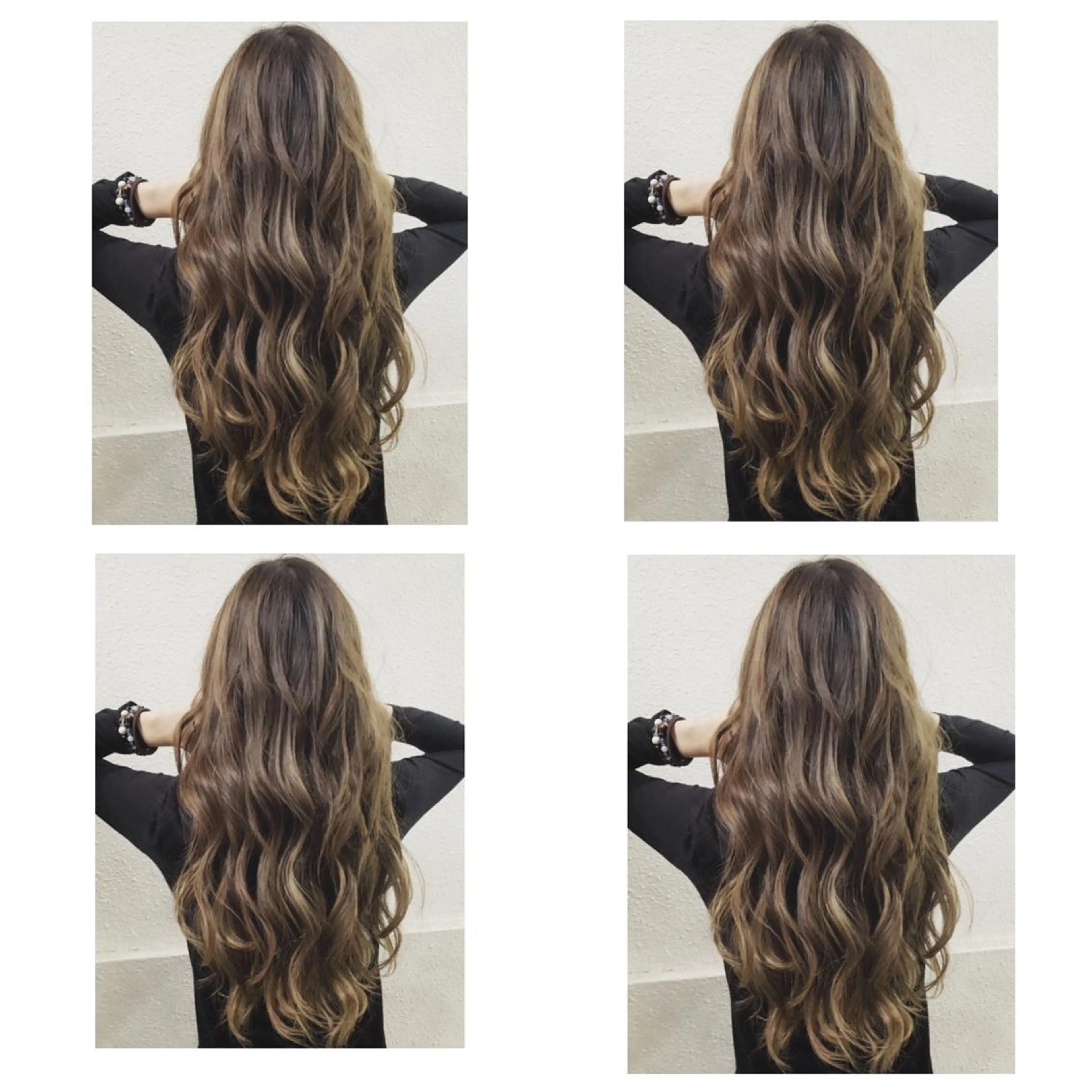 ロング カラー アッシュ バレイヤージュ ブリーチ デザインカラー グレージュ カット ヘアカラー 京都大人女性ショート 徒歩1分/秋山のヘアスタイル