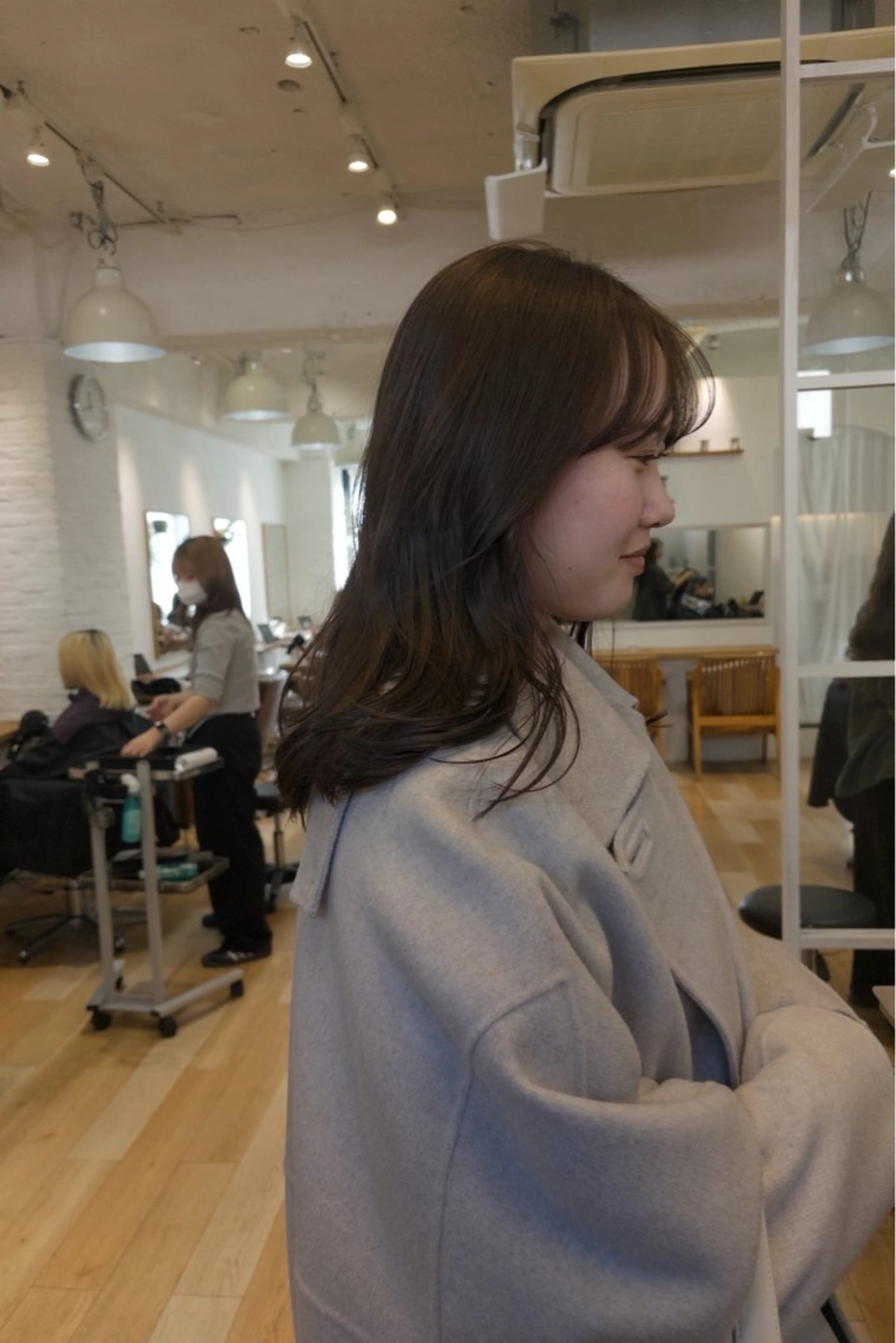 ミディアム カラー カット ヘアカラー トリートメント じゅわっと暖色カラー 🍊Moemiのヘアスタイル