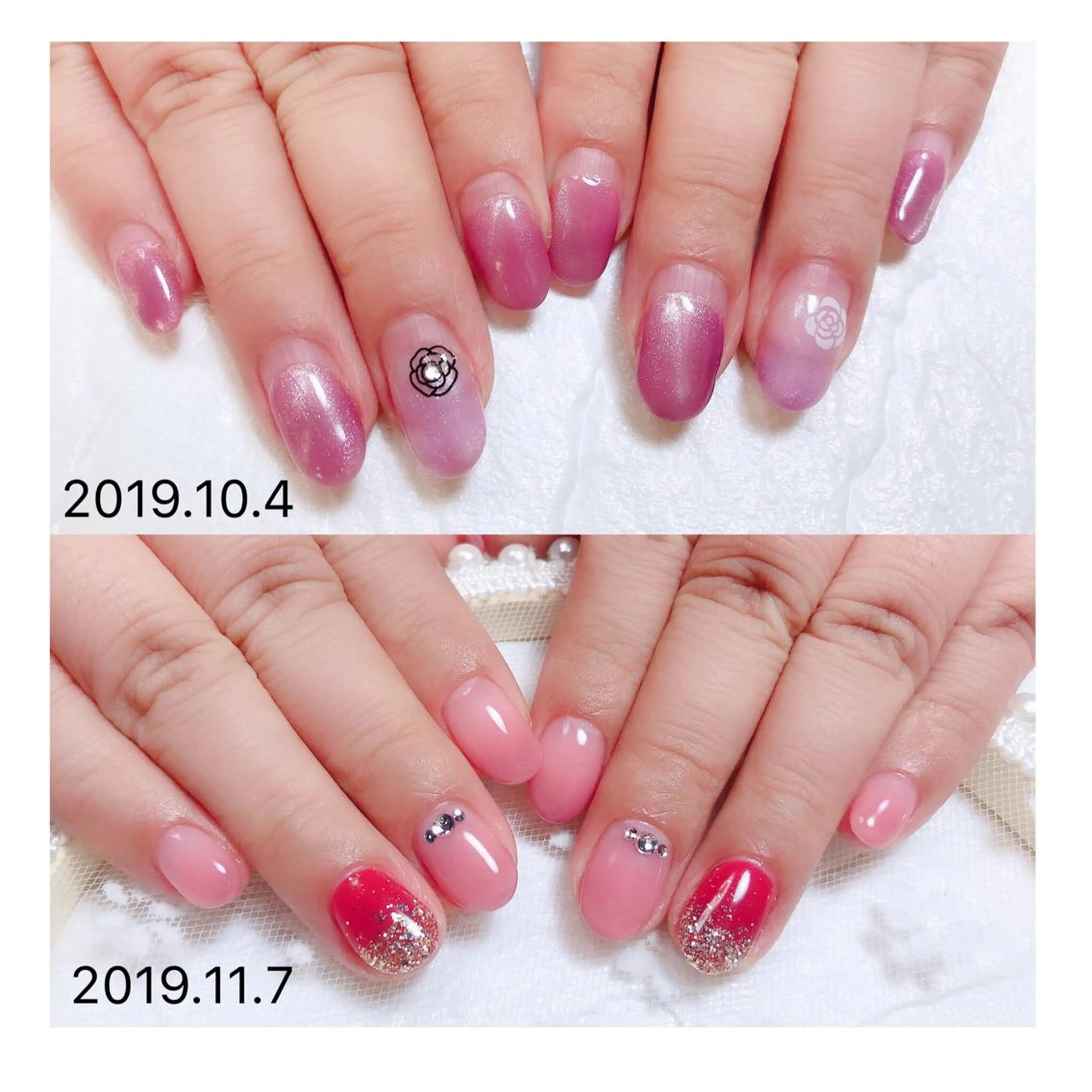 ショート ネイル ジェルネイル ニュアンスネイル オフィスネイル シンプルネイル 👑enen style👑のネイルデザイン