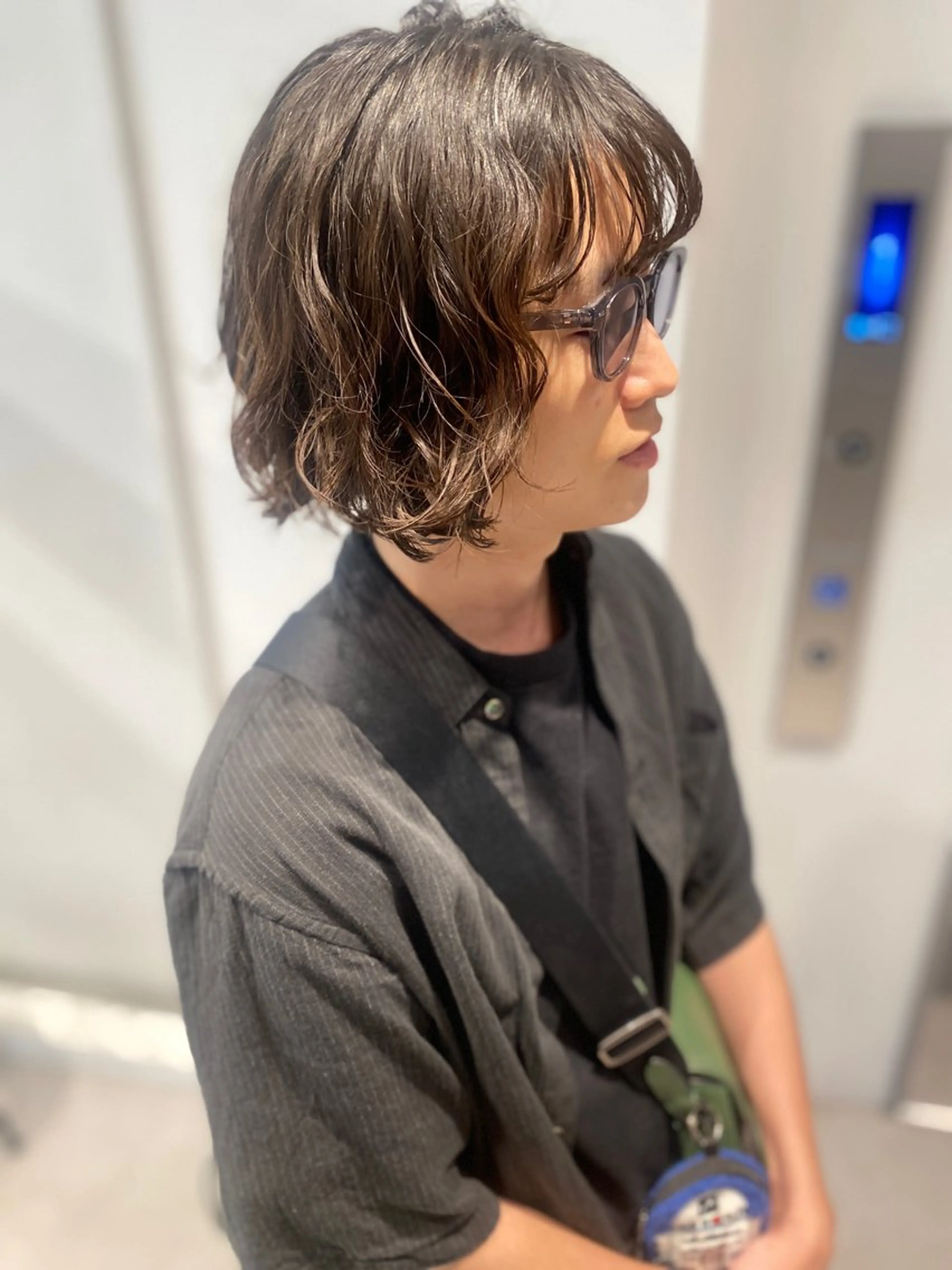 セミロング パーマ メンズ メンズパーマ セミロングパーマ ボブ SALOWIN銀座RAYⅡ所属・★ さやかのヘアスタイル