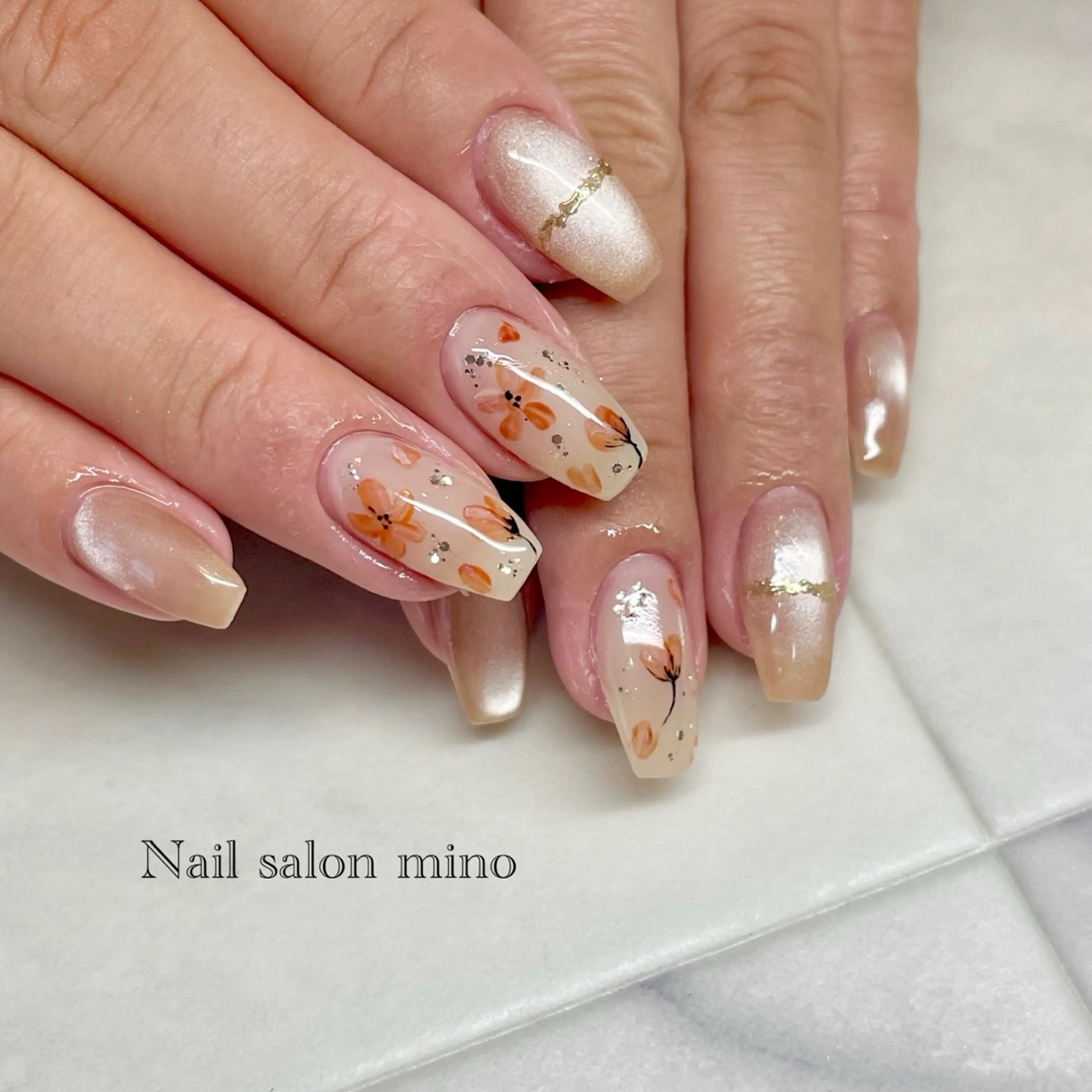 ネイル スカルプネイル ハンドネイル 三野　nail salon minoのネイルデザイン