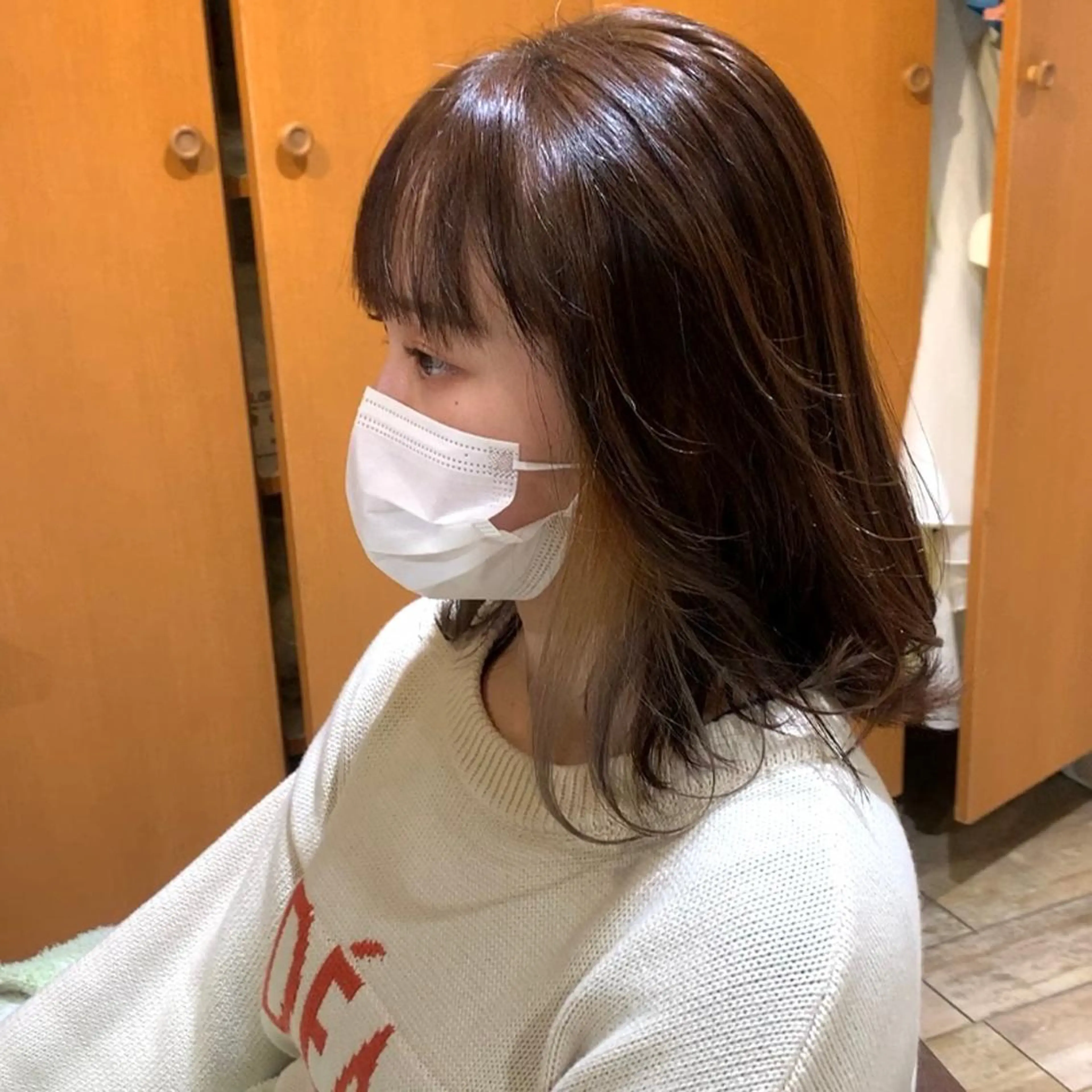 ミディアム カラー イヤリングカラー メンズパーマ&メンズ 縮毛矯正ならヒラノのヘアスタイル