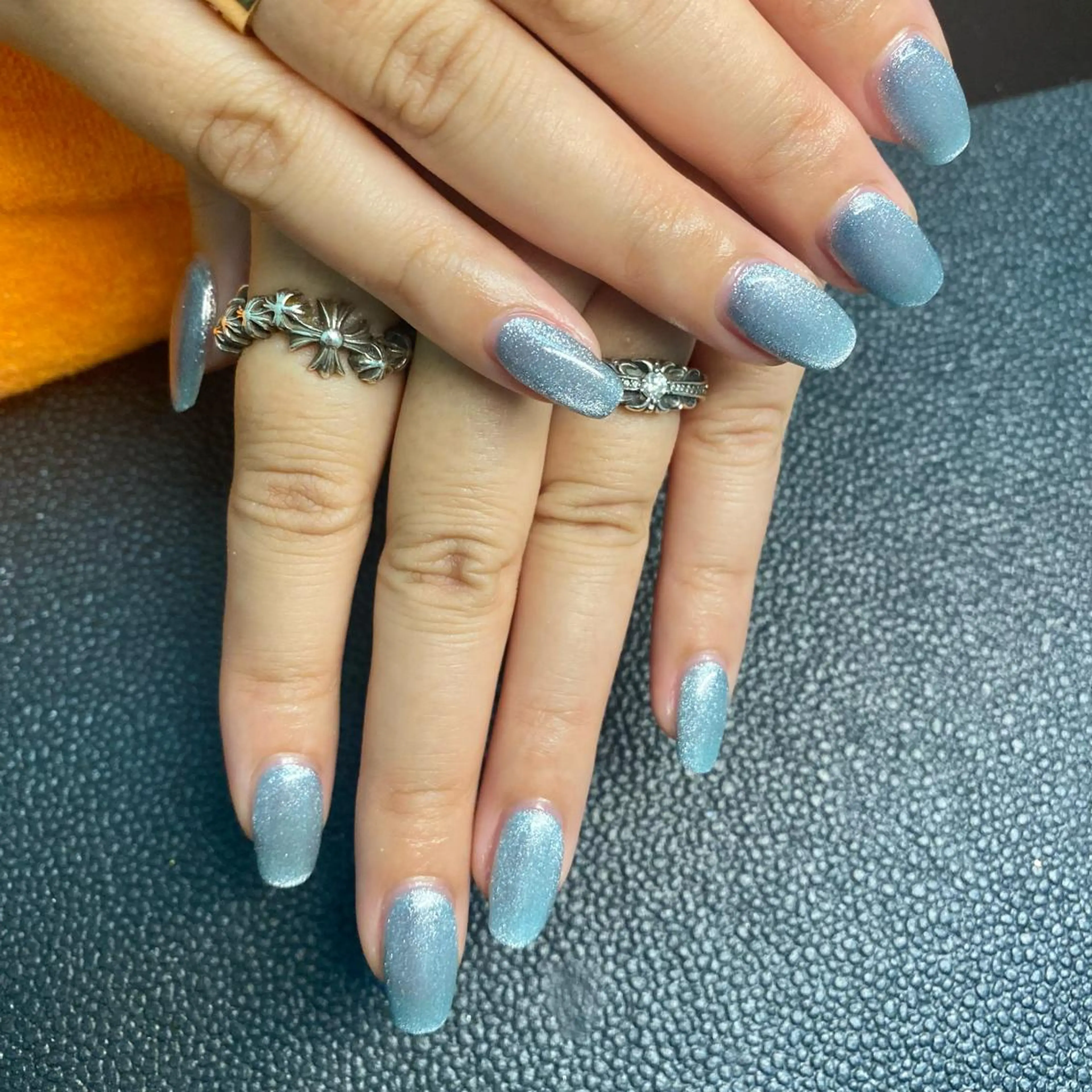 ネイル ブルー マグネットネイル kagami所属・kagami マイのネイルデザイン