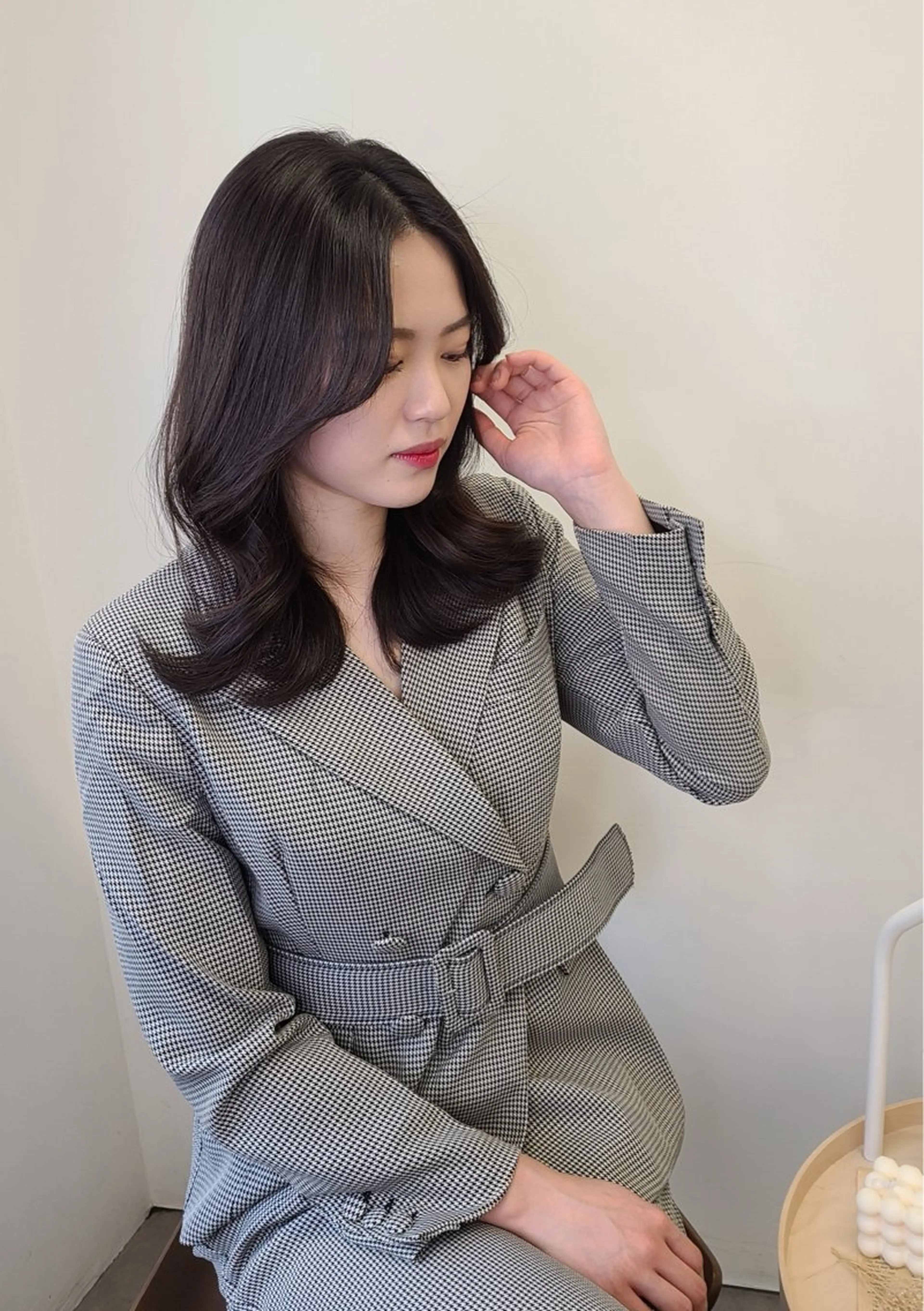 ミディアム 韓国風ヘア 韓国レイヤー🪽 無重力パーマナツキのヘアスタイル