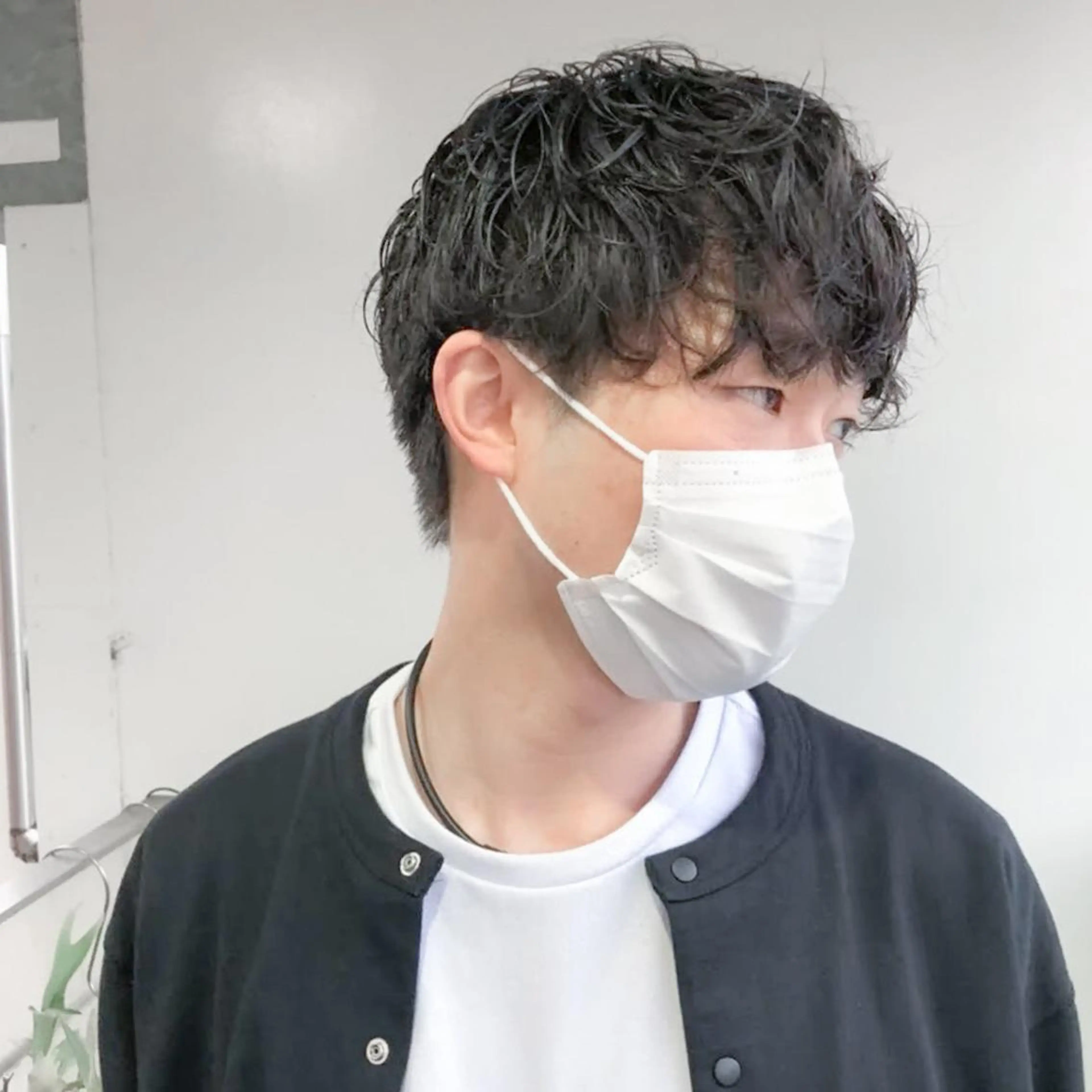 パーマ メンズ オールバック センターパート フェードカット カルマパーマ マッシュ ツイスパ/波巻き対応 メンズ特化　石川愛理のヘアスタイル