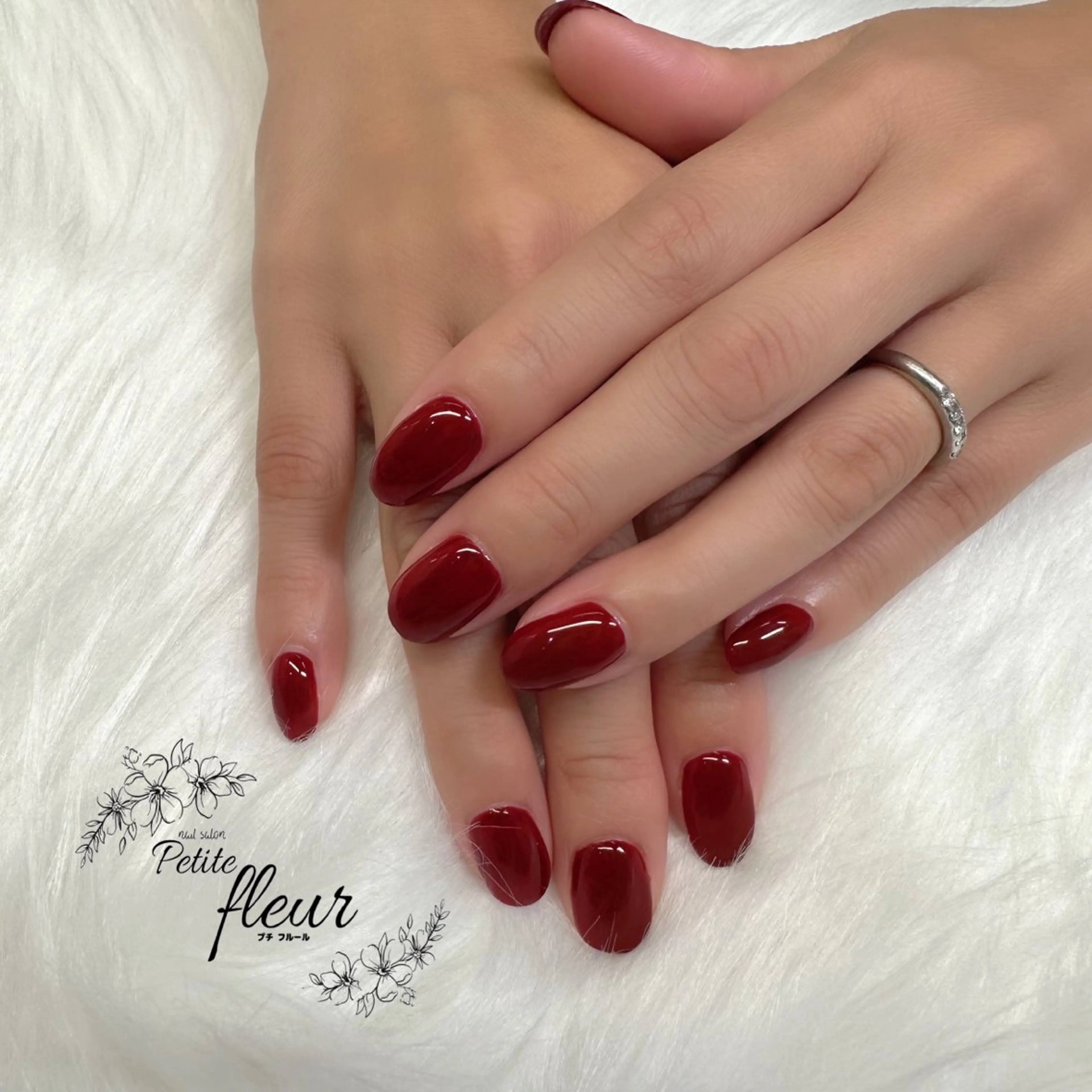 ネイル ブラウン マットネイル 赤色 ハンドネイル ❁⃘*。Petite fleur❁⃘*りさのネイルデザイン