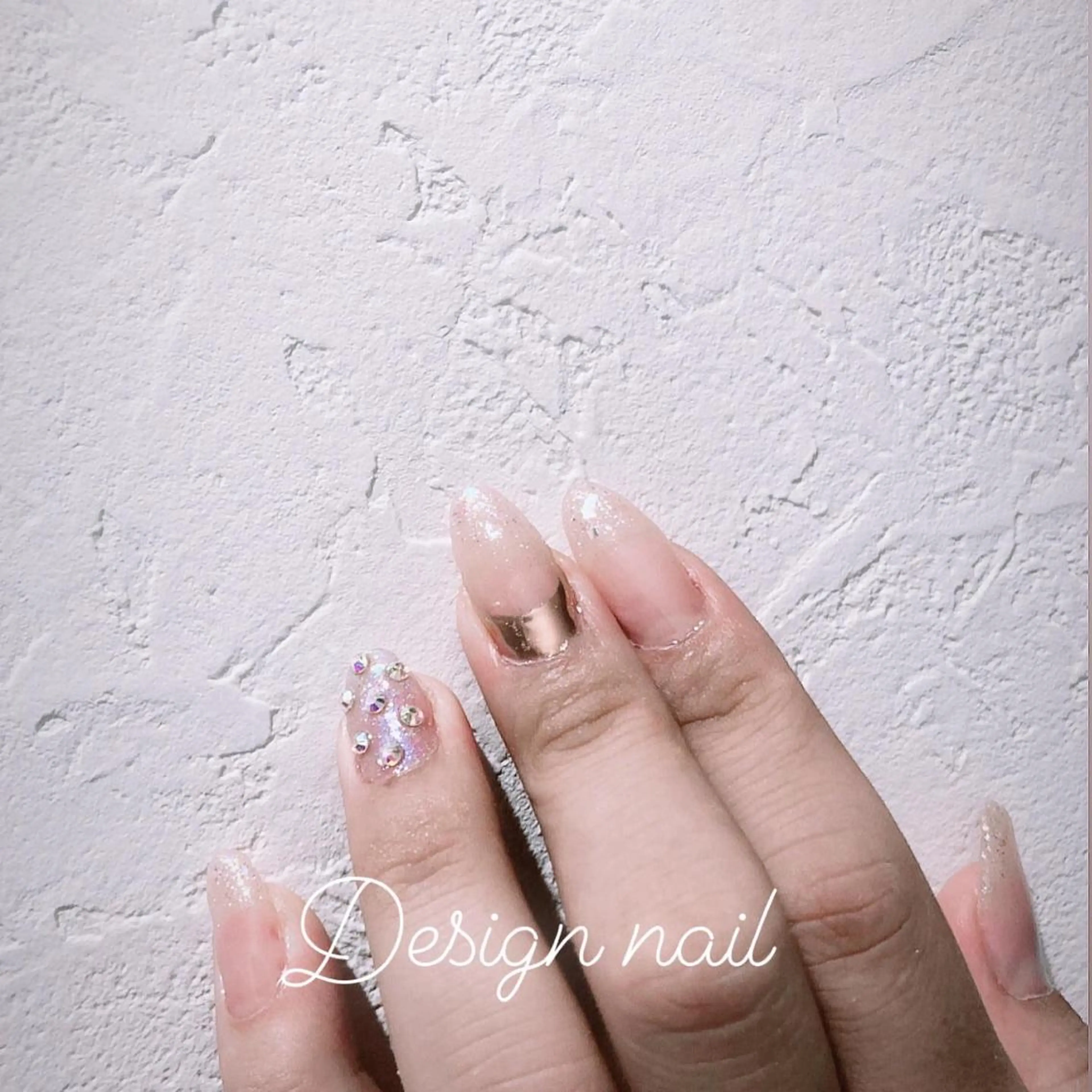 ネイル フレンチネイル キラキラネイル ラメ(グリッター) ミラーネイル 逆フレンチ nanamin nail所属・眉サロン KE. 船橋日大前駅徒歩1分の眉毛・アイブロウイメージ