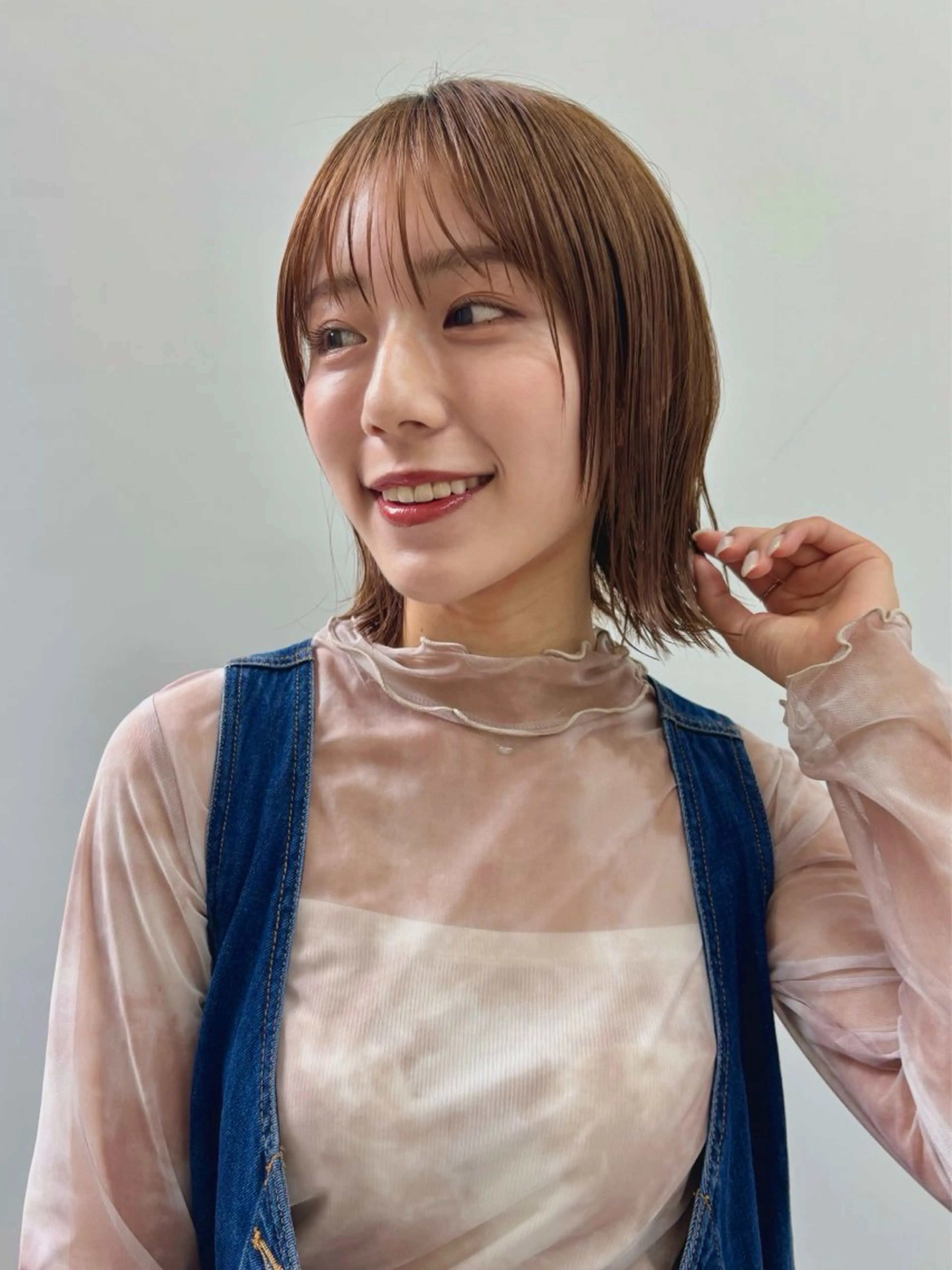 ミディアム 艶髪ストレート/ 理美容師/ショウキのヘアスタイル