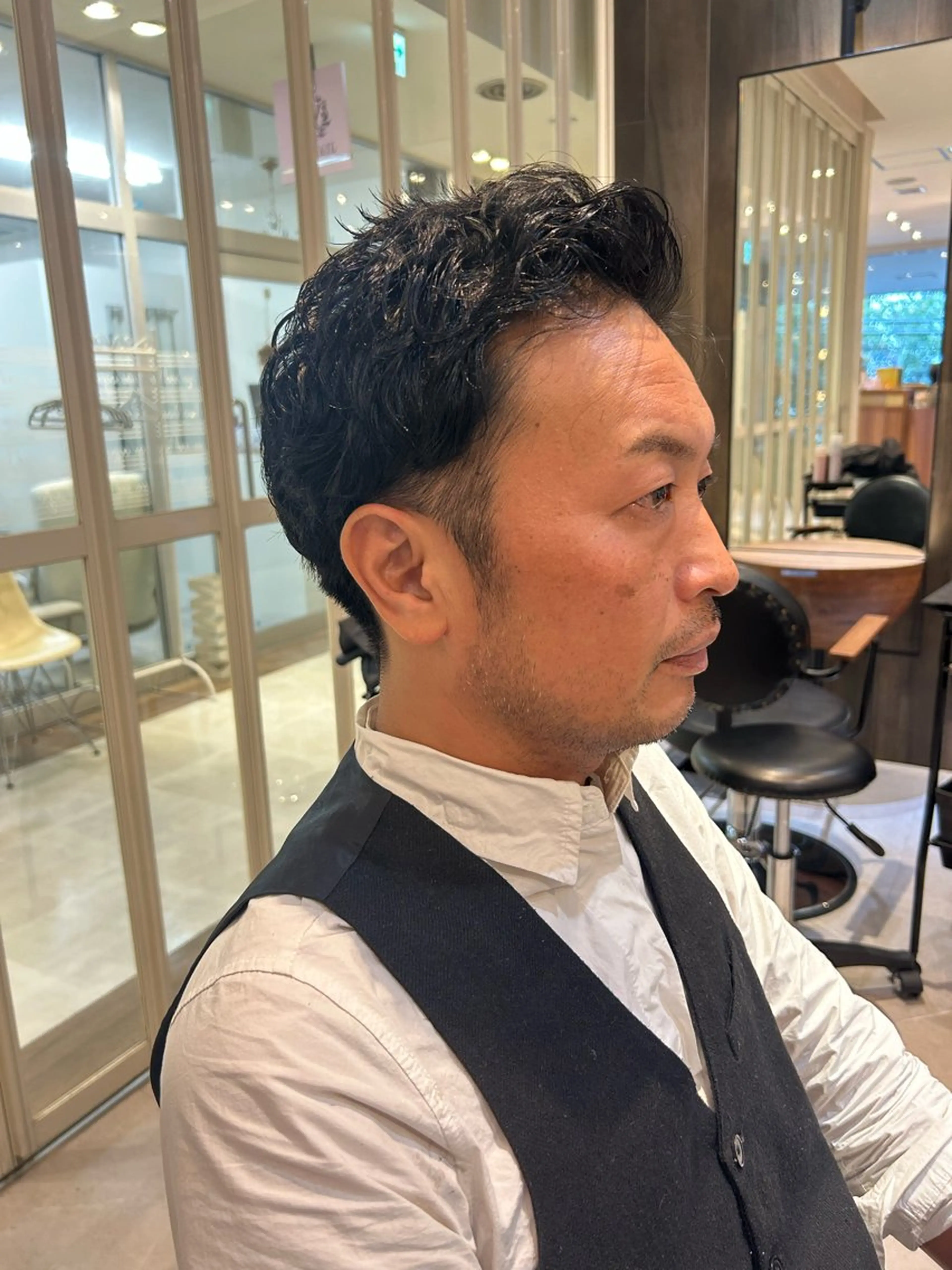 ショート パーマ メンズ カット パーマ 縮毛矯正/カット/ 韓国ヘア/蛯原🍤のヘアスタイル