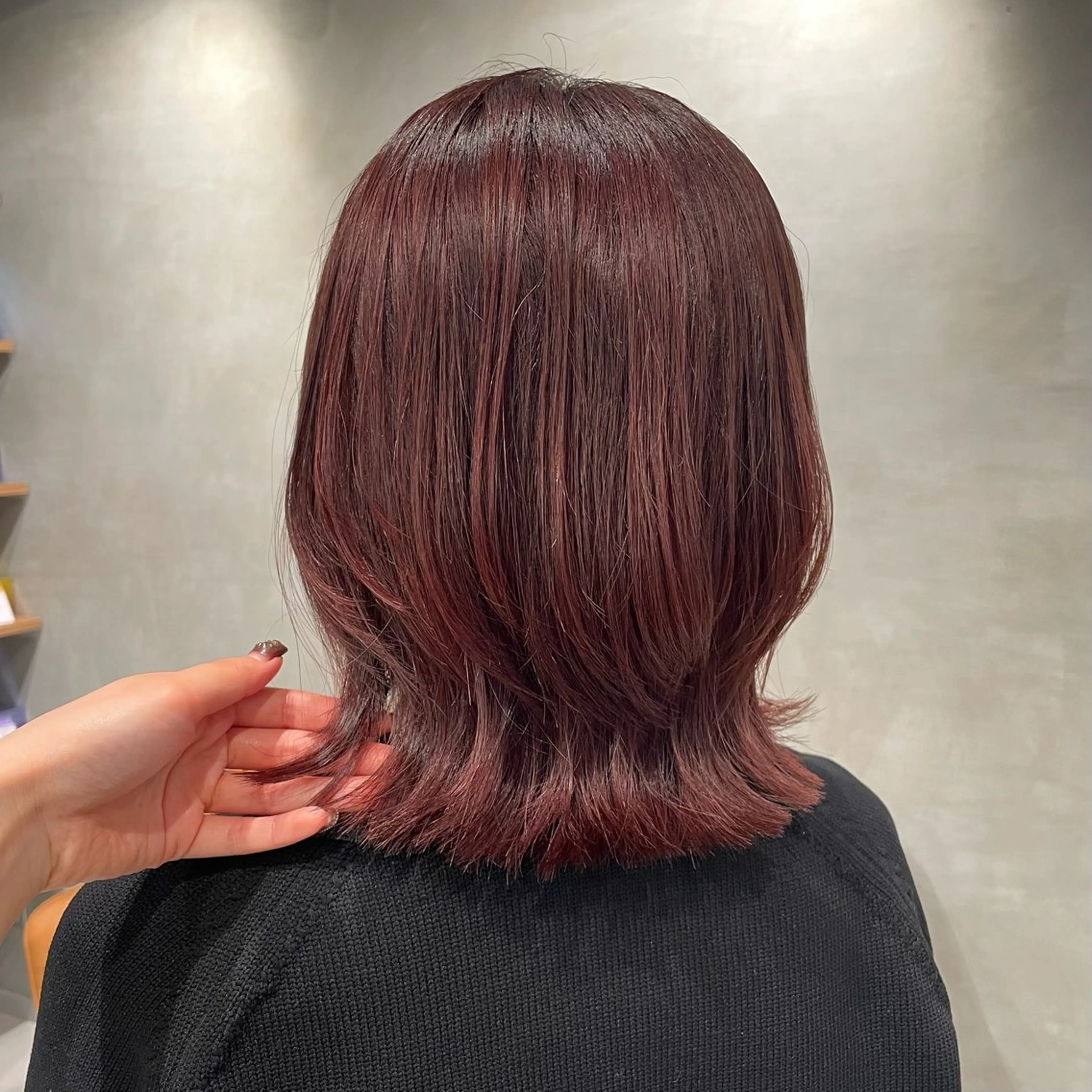 ミディアム カラー カット ヘアカラー トリートメント ヘッドスパ ヘアセット 暖色レイヤー 🥀REIRIのヘアスタイル