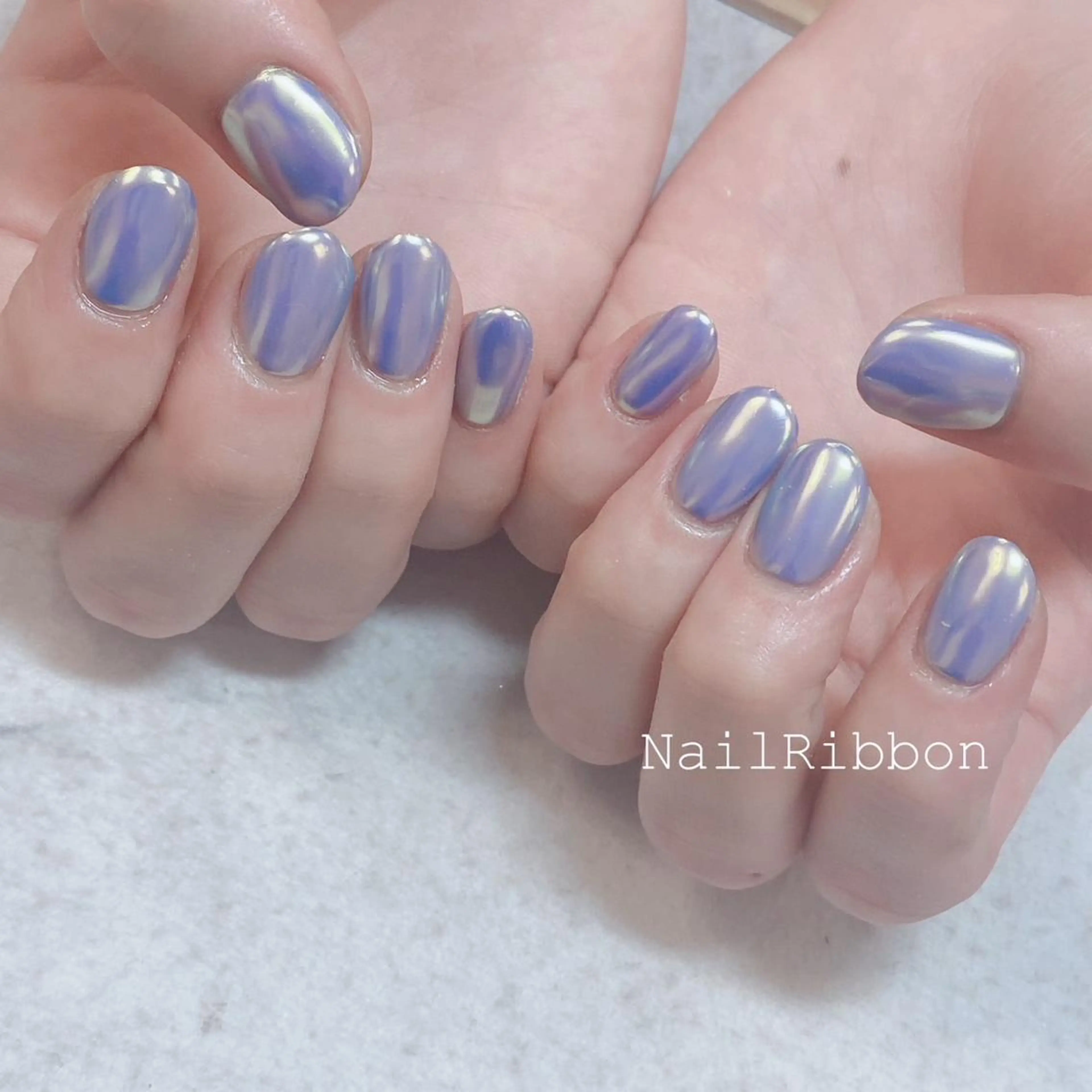 ネイル ネイルリボン 受付スタッフのネイルデザイン