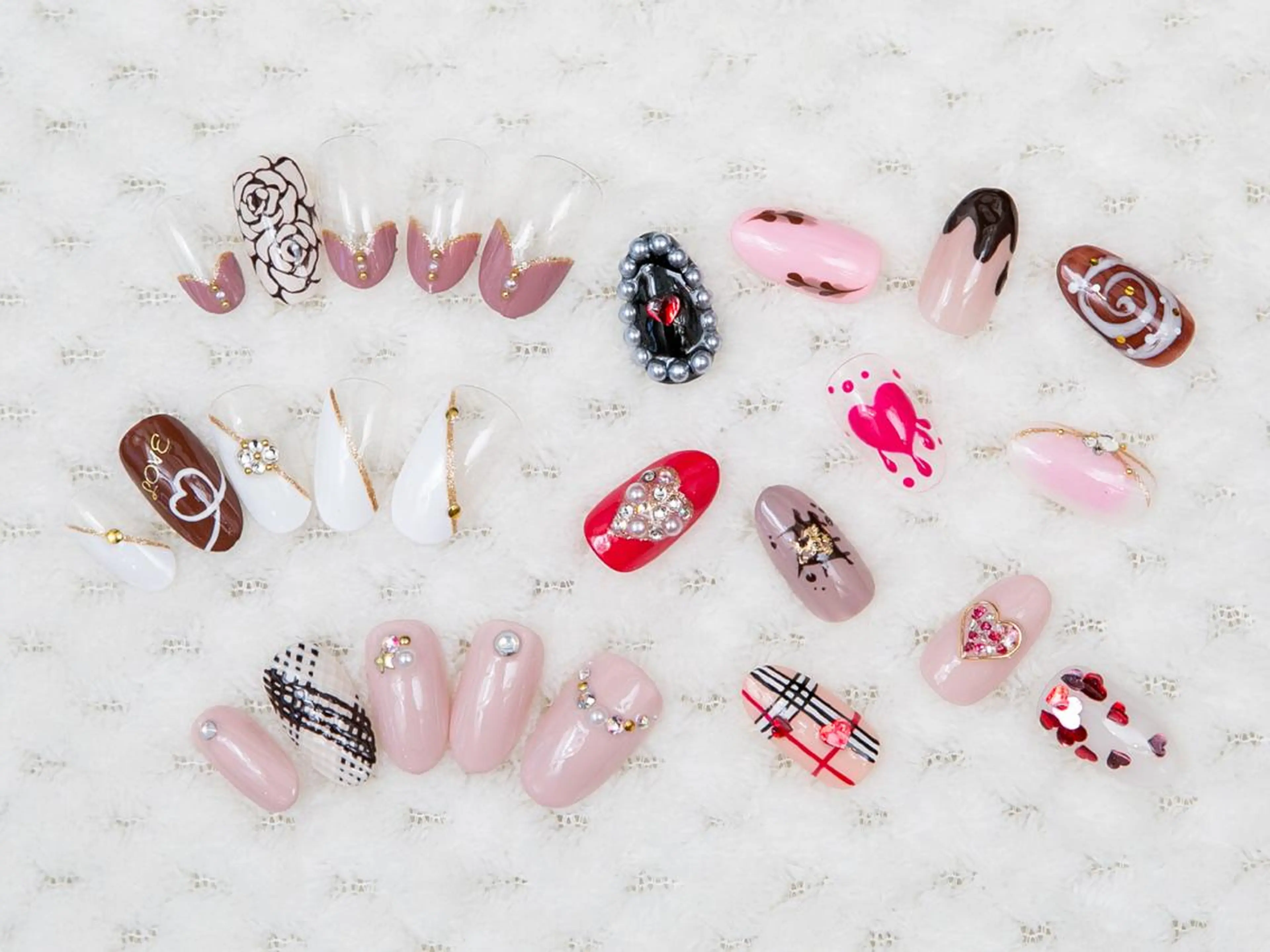 ネイル アートネイル 春ネイル バレンタイン nail salon Soeurのネイルデザイン