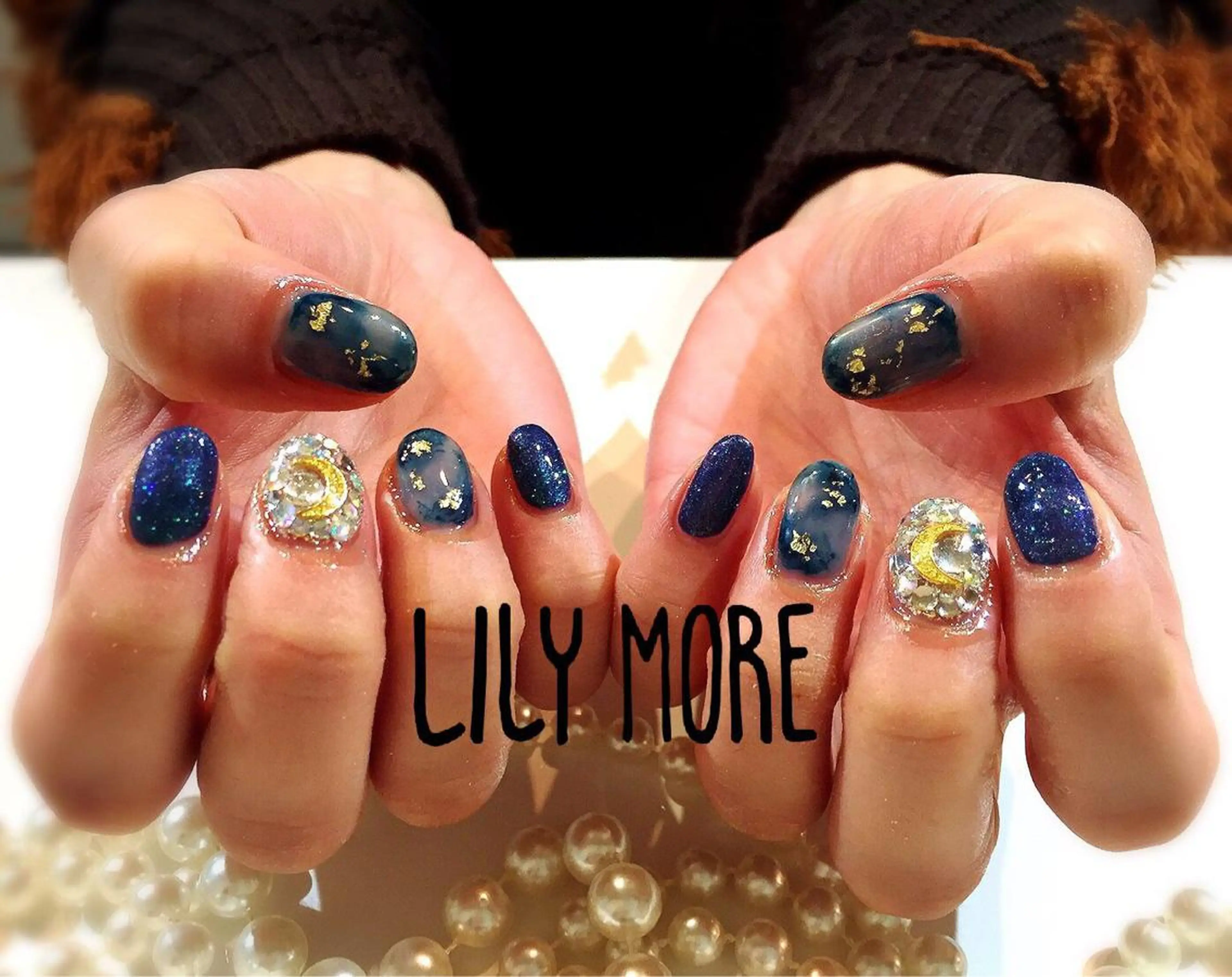ネイル ネイビー Lily closetのネイルデザイン