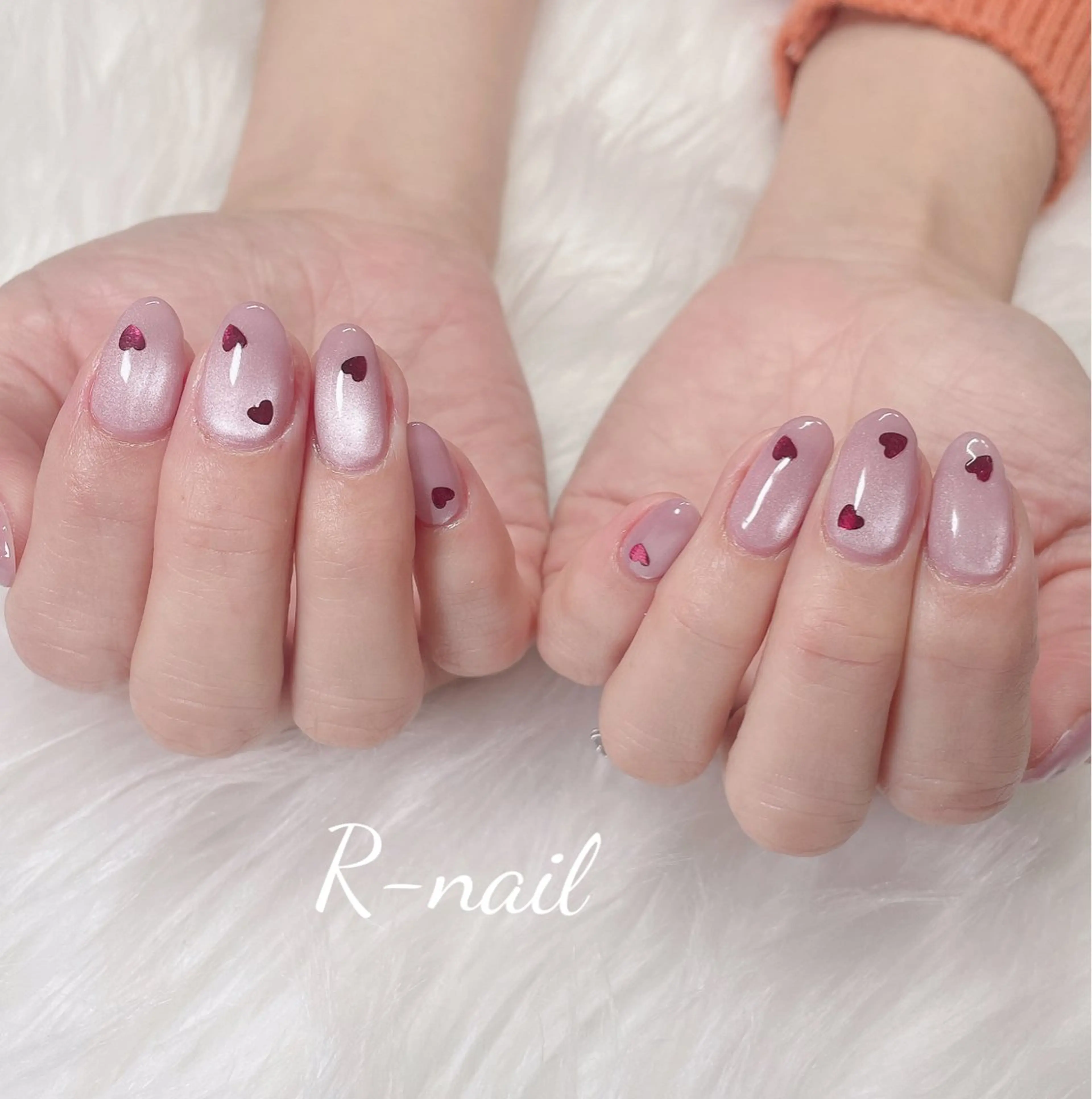 ネイル ハート ハンドネイル R-nail salonのネイルデザイン