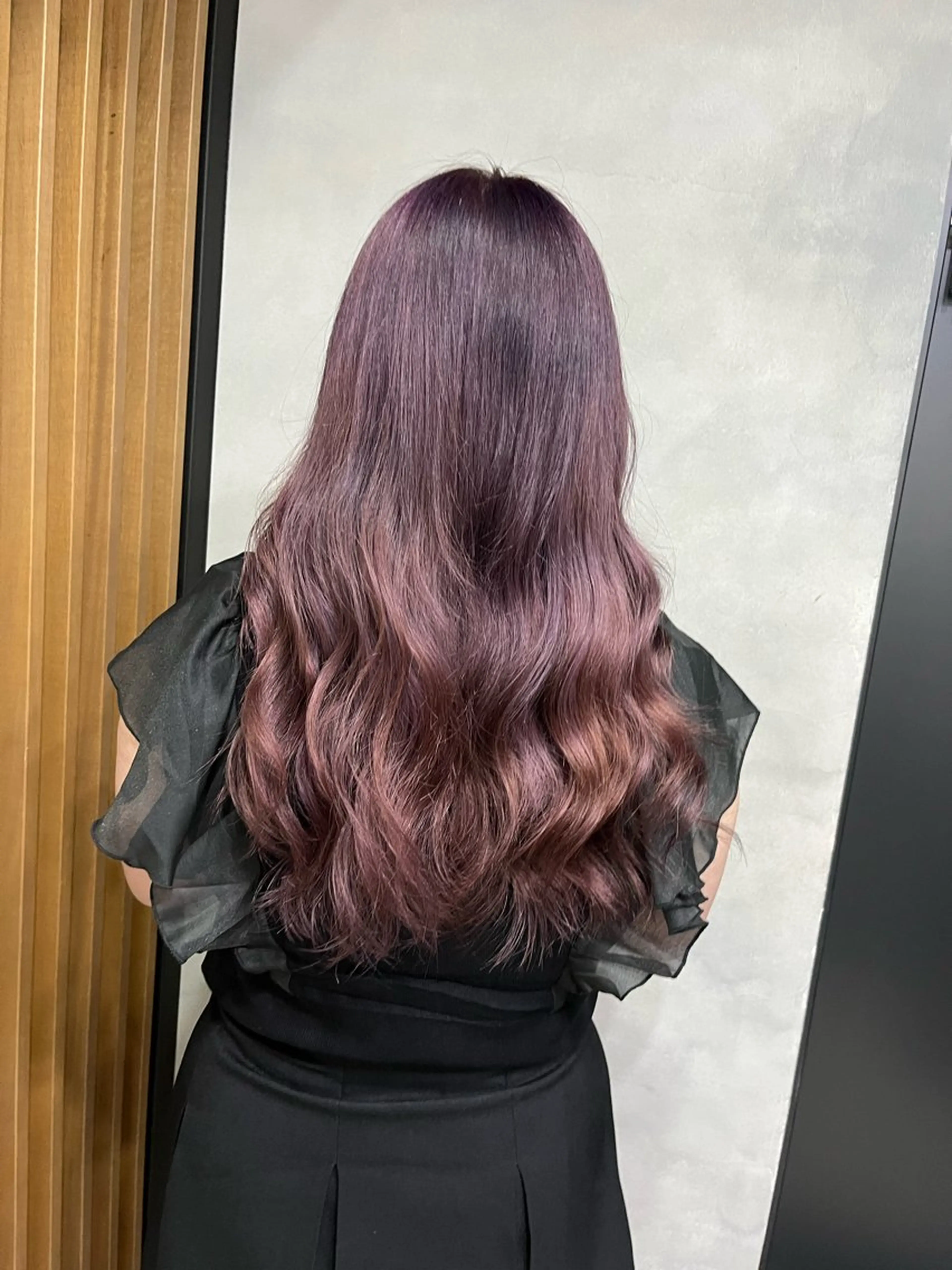 セミロング 濱川響太レディース カットモデルのヘアスタイル