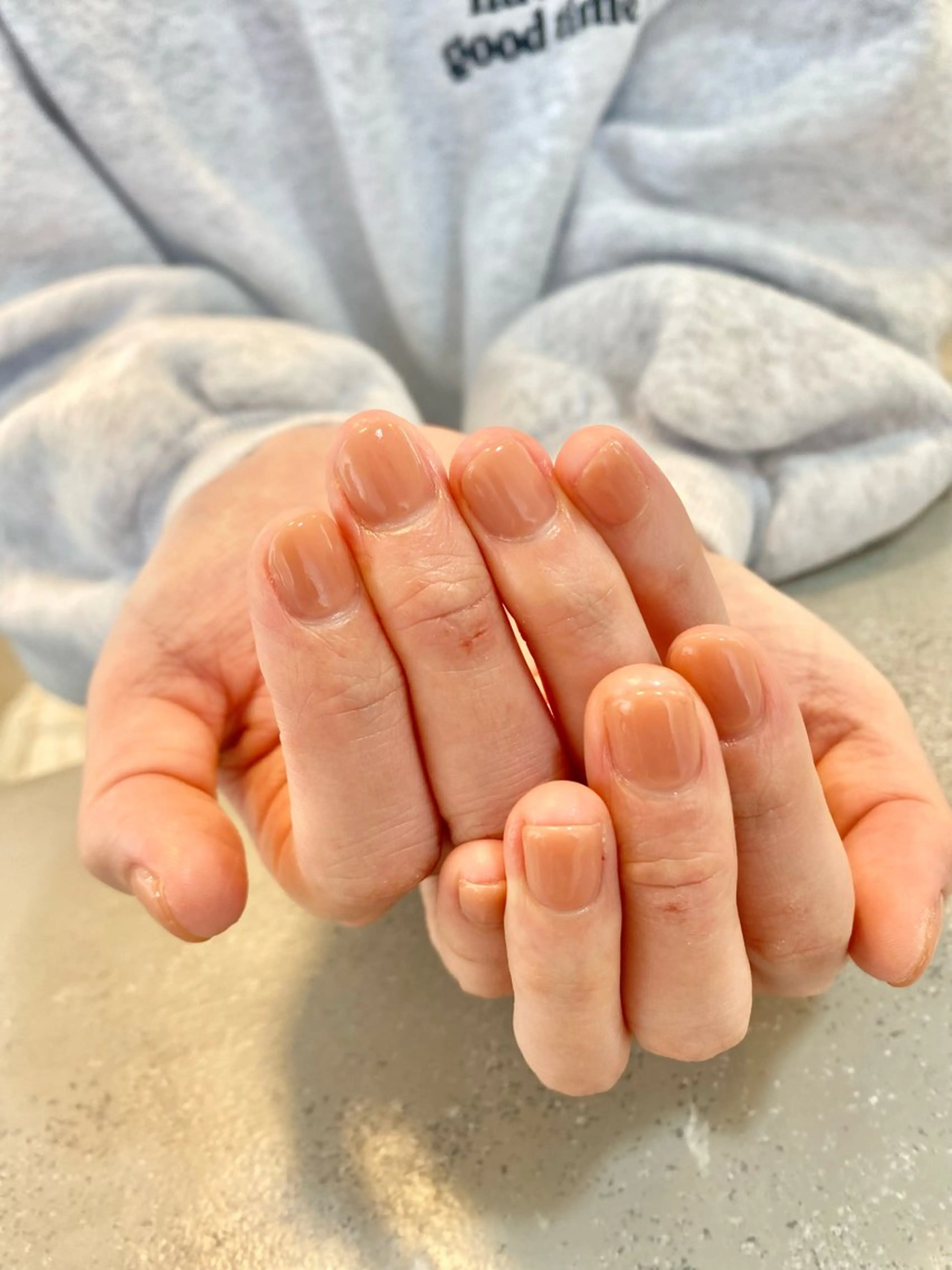 ネイル ワンカラーネイル 苦楽園the she nailのネイルデザイン