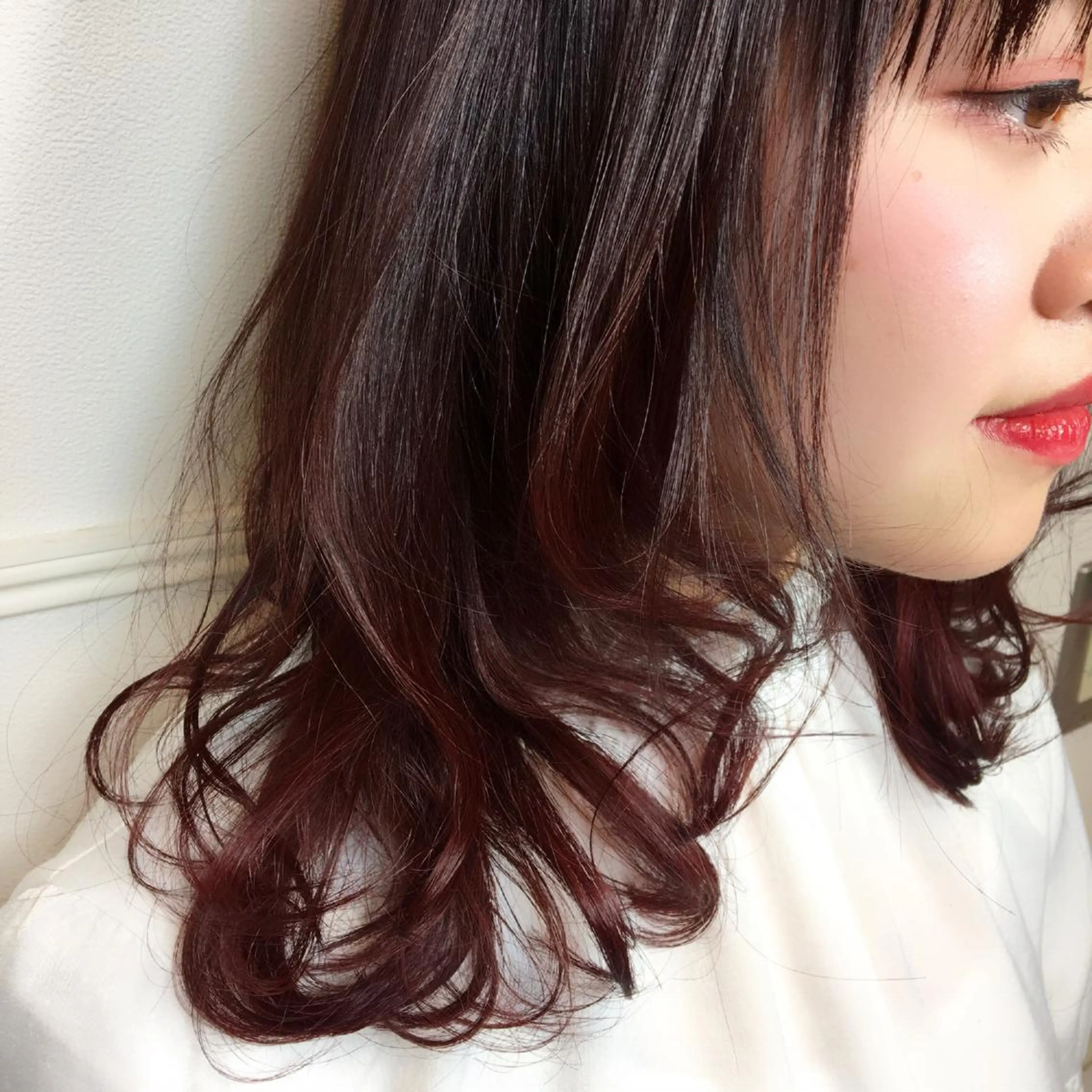 ミディアム カラー レッドカラー 今野 あゆみのマツエク・マツパデザイン