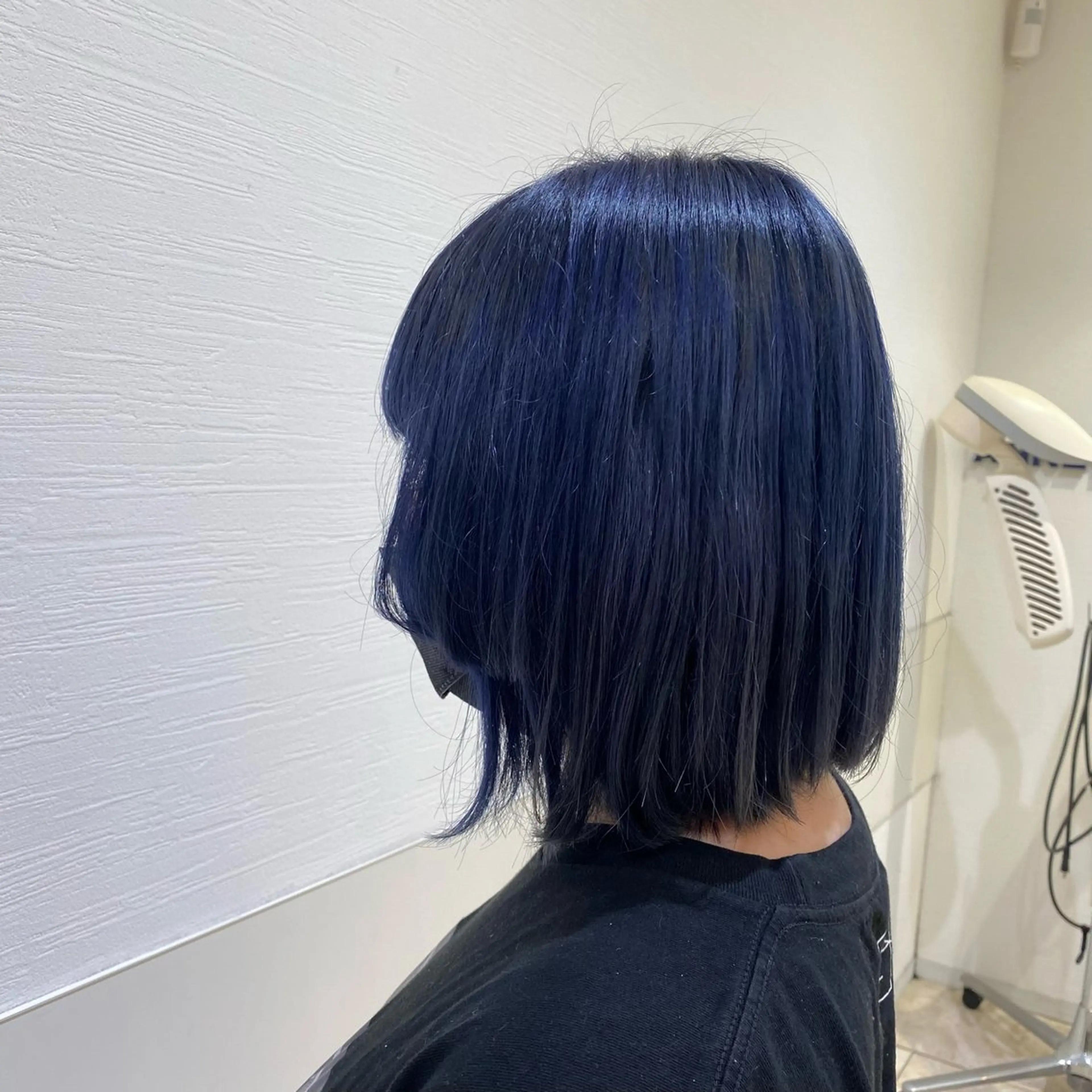 ミディアム カラー ダブルカラー ネイビーカラー miho‪𓂃 ANNETTAのヘアスタイル