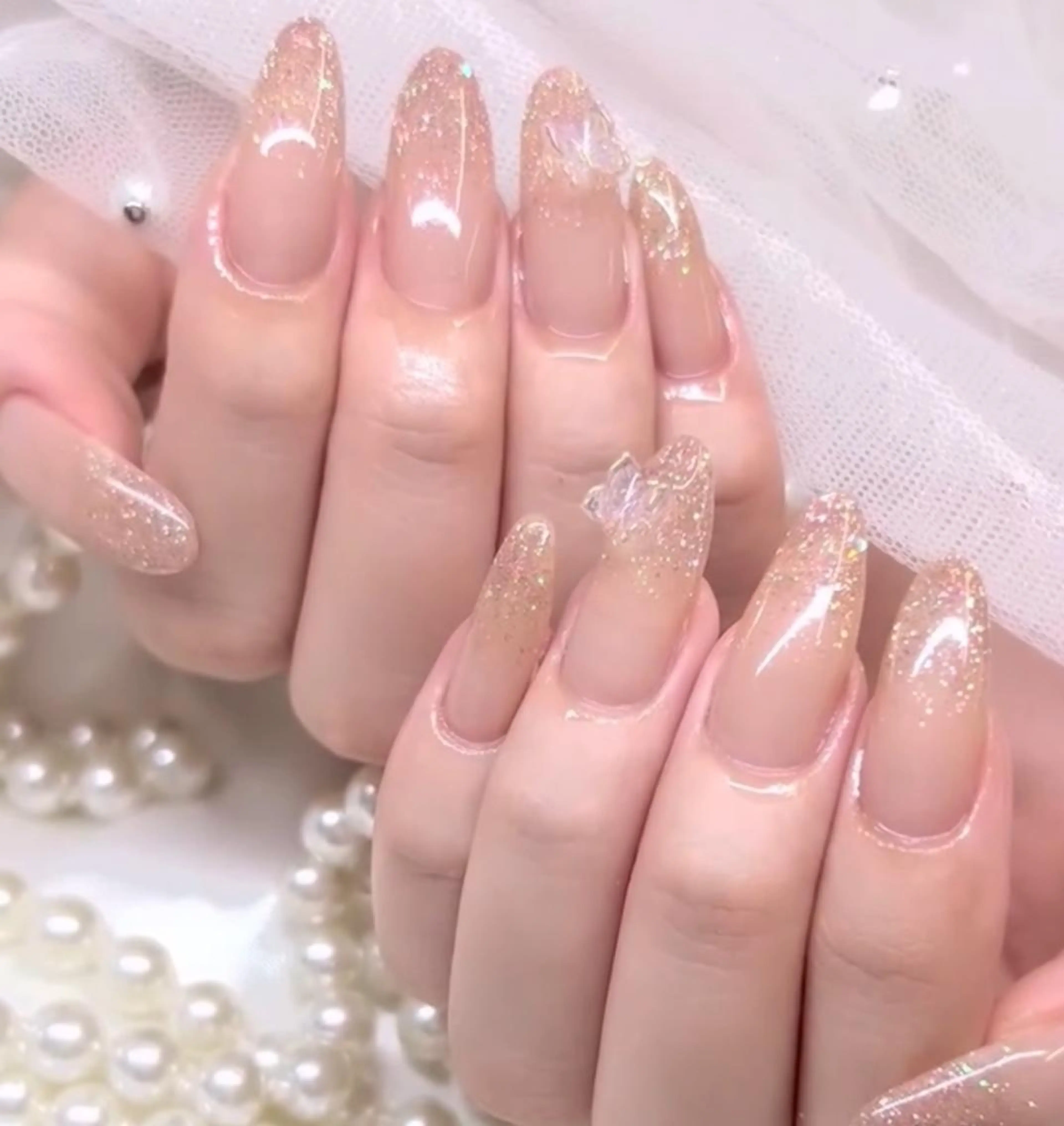 ネイル グラデーション ラメ(グリッター) ラメグラデーション For U nail スカルプ専門店のネイルデザイン