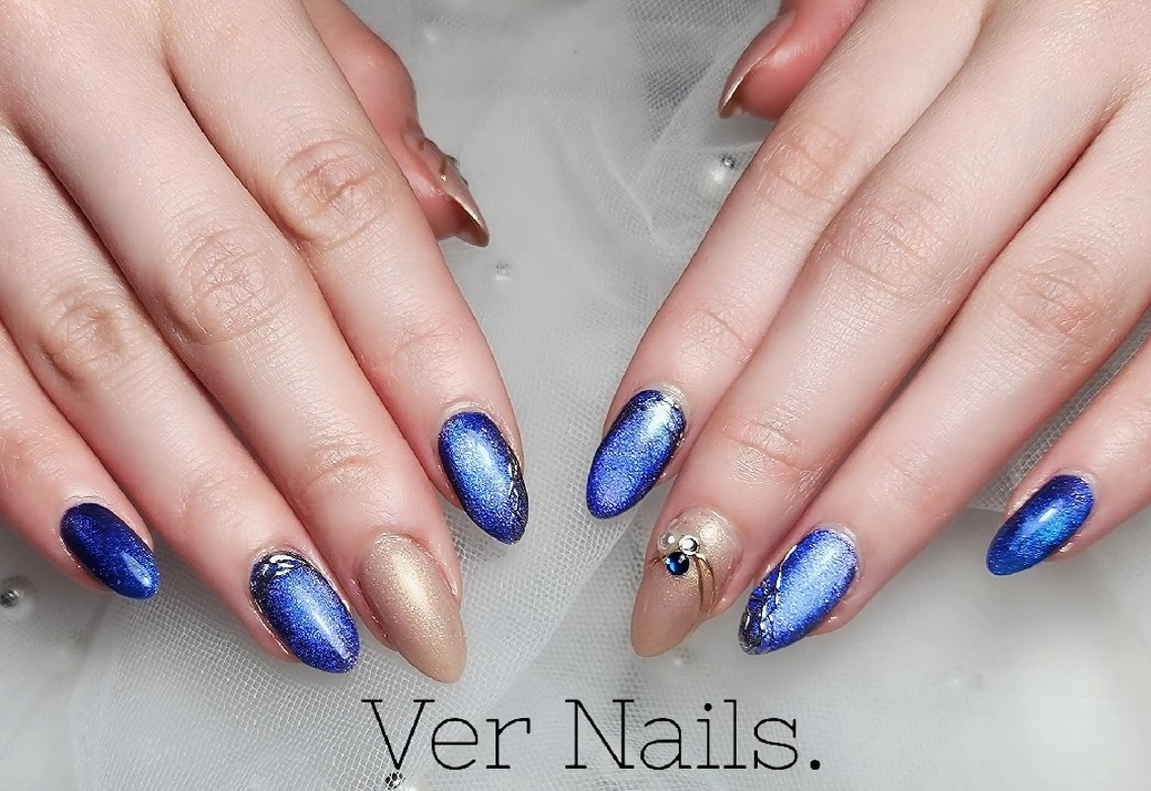 ネイル ブルー マグネットネイル ハンドネイル Ver  Nails.のその他イメージ