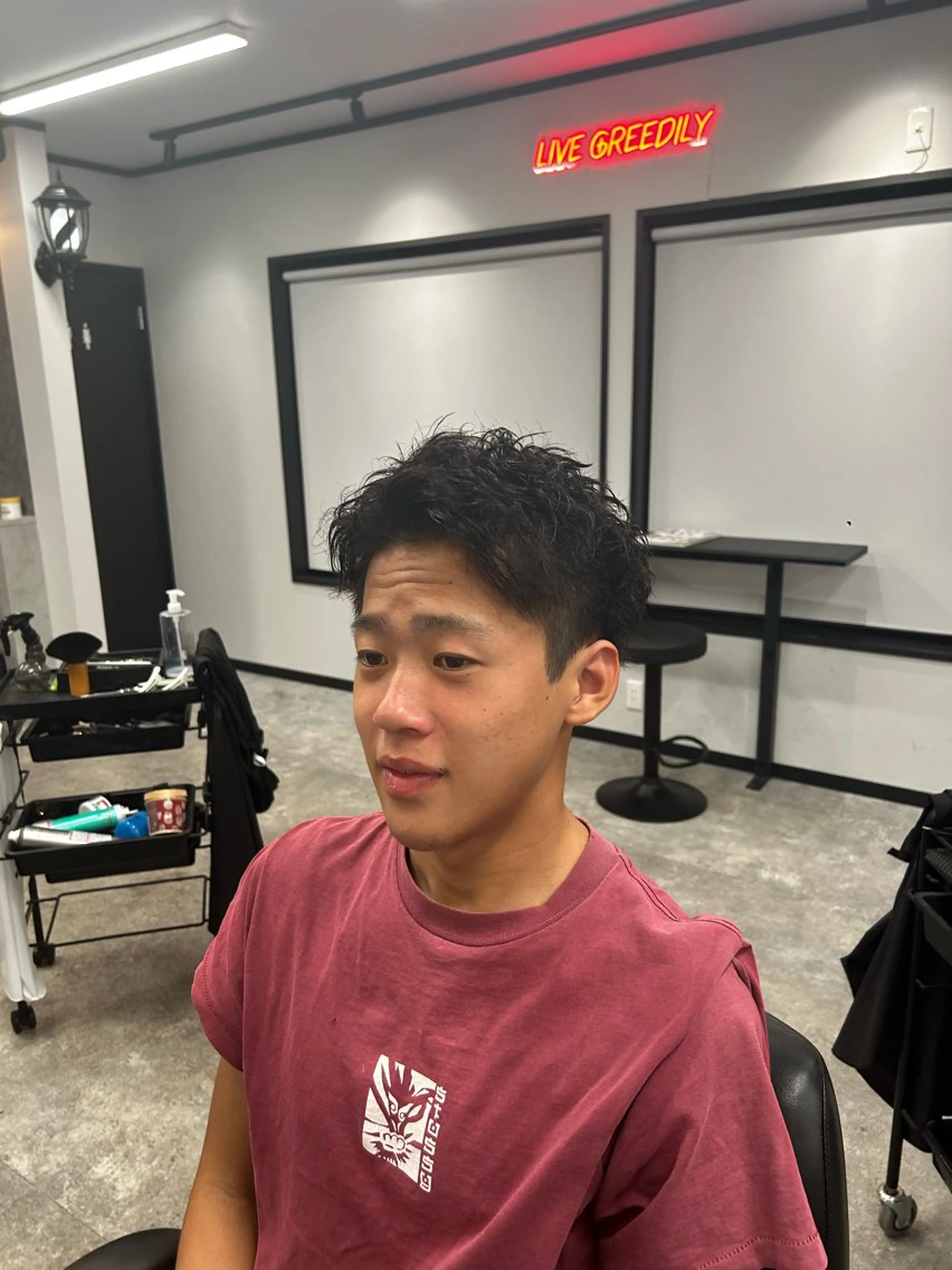 ショート メンズ メンズパーマ カット パーマ メンズカット/ メンズパーマ/佐藤のヘアスタイル