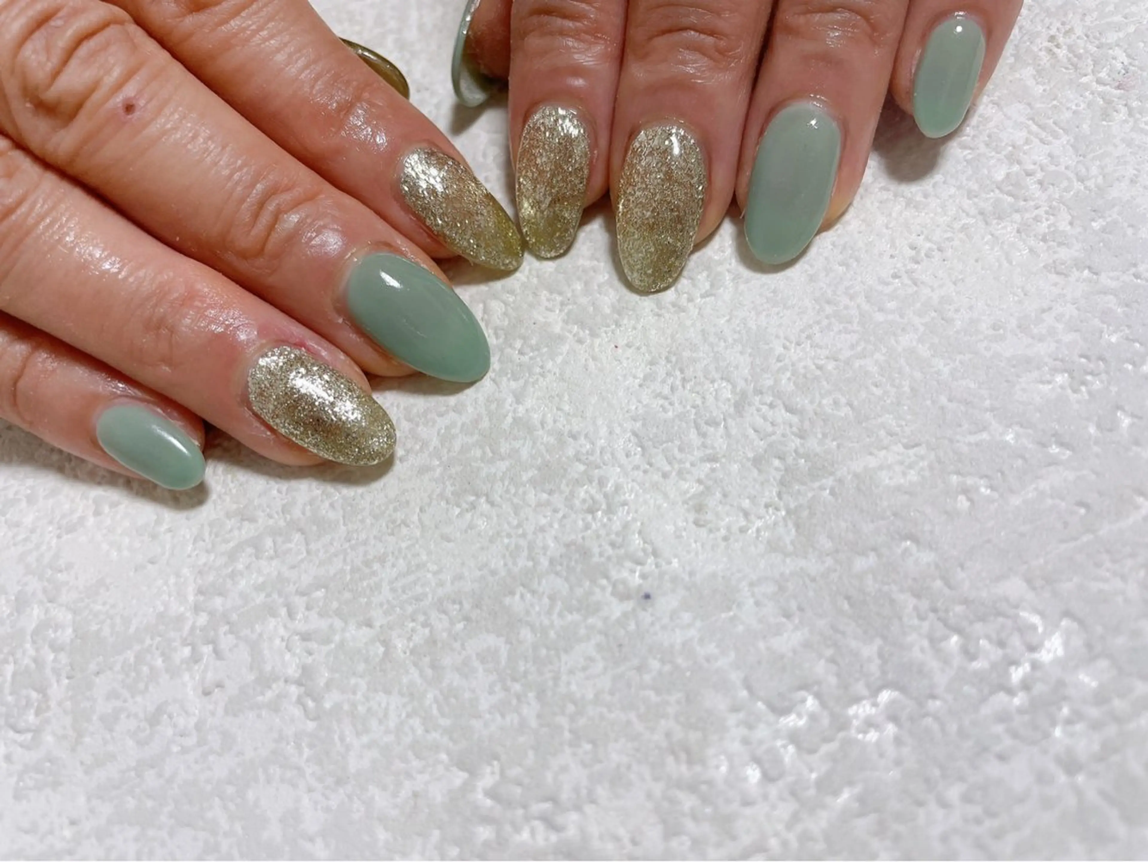 ネイル ジェルネイル ラメ(グリッター) メンズネイル ワンカラーネイル パラジェル kiki nail たまプラーザのネイルデザイン