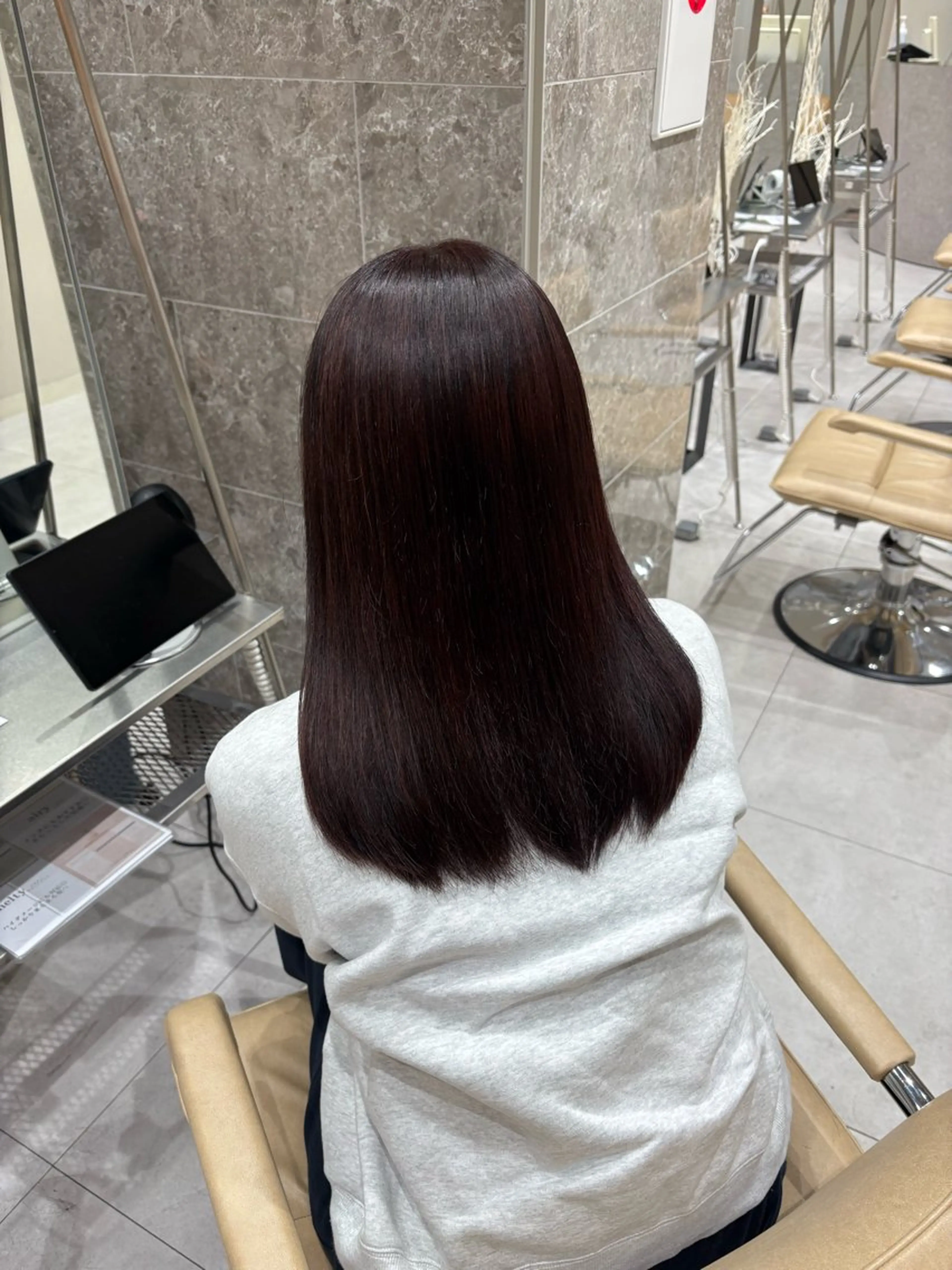 セミロング カラー ヘアカラー 暖色カラー/ブリーチ /ボブ/本間陽南のヘアスタイル