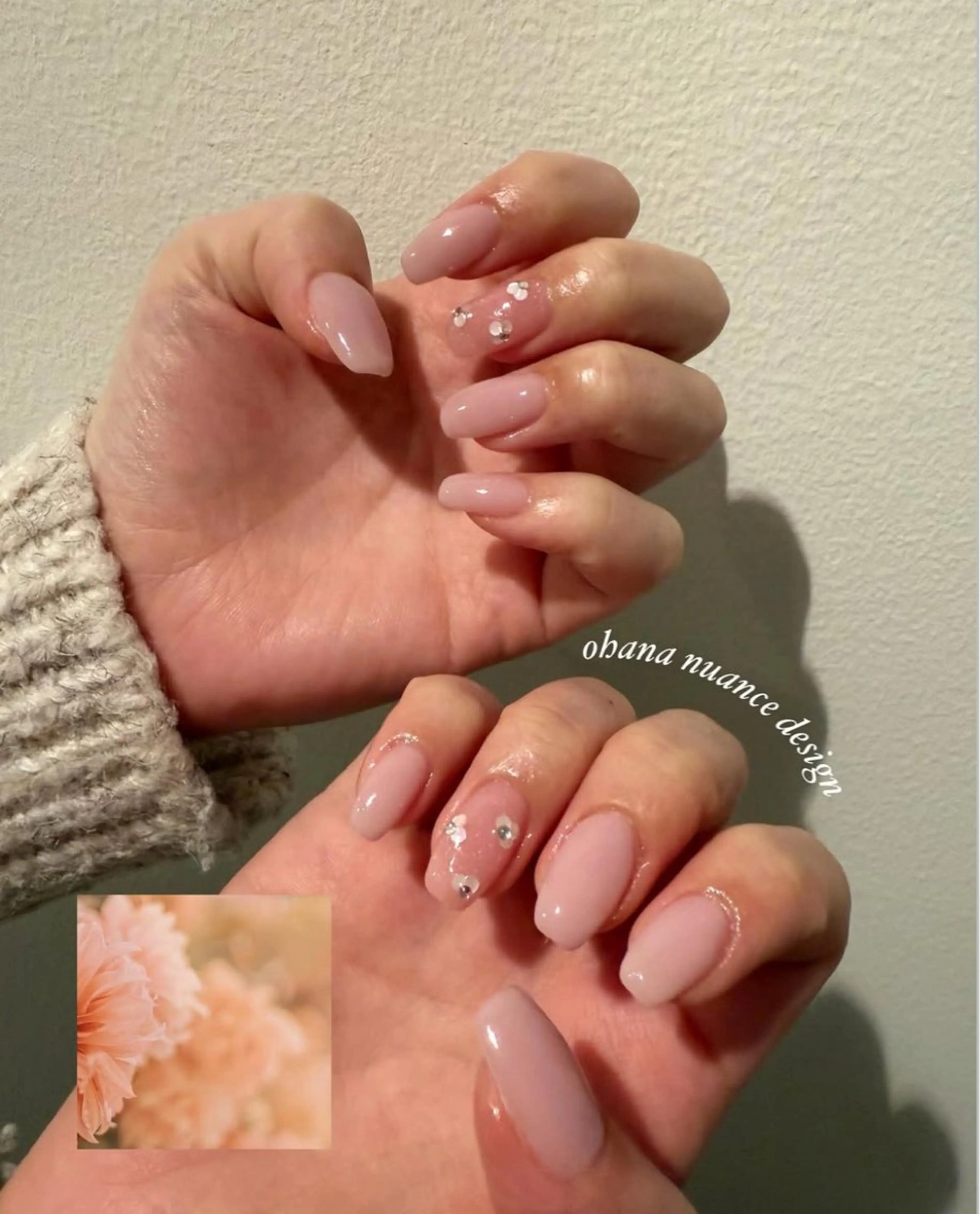 ネイル キラキラネイル 韓国ネイル ニュアンスネイル ピンク 春ネイル ハンドネイル pétit所属・pétit hiyoriのネイルデザイン